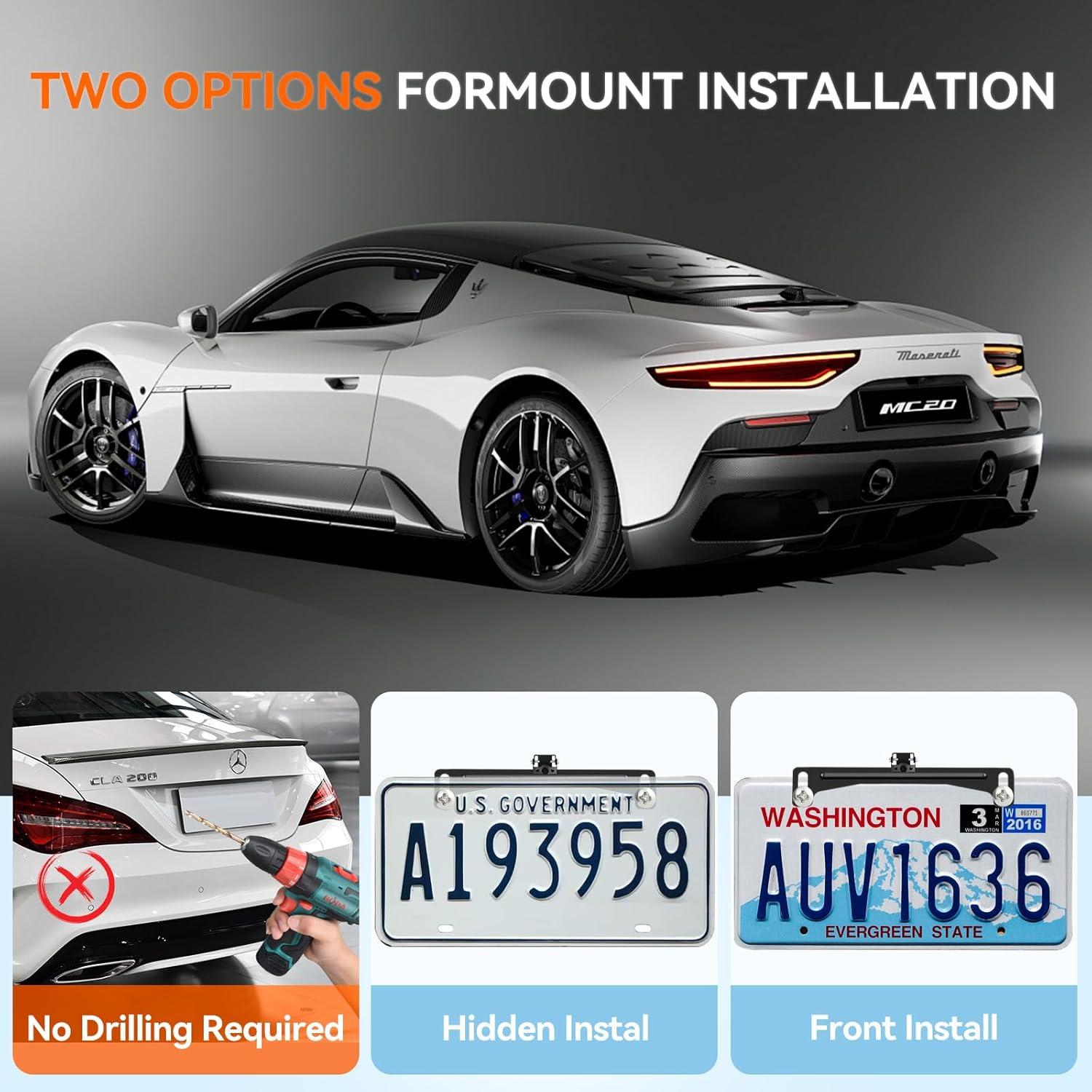 Soporte de Placa de Licencia para Cámara de Reversa Fnysmkv