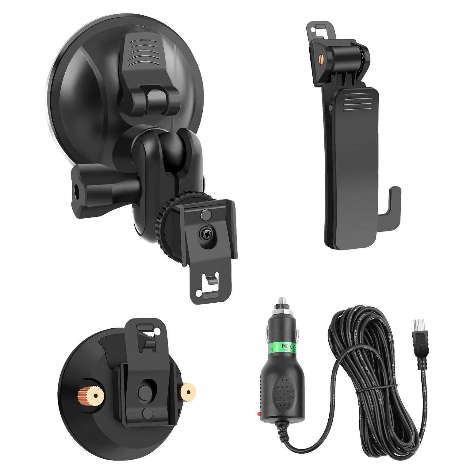 Kit de Accesorios CammPro para Cámara Corporal I826 - Soporte, Cargador y Clips