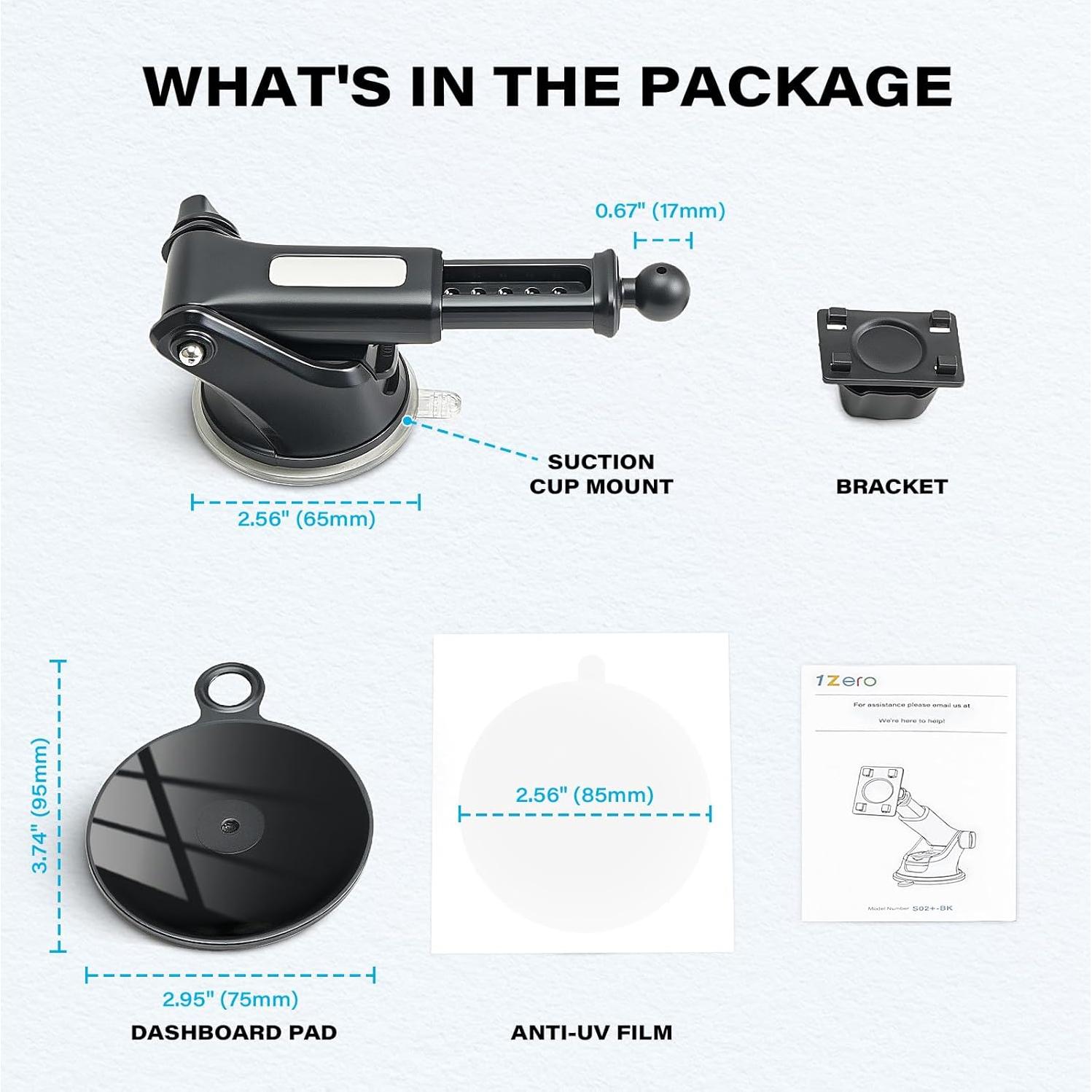 Soporte de Ventosa 1Zero para Pantallas CarPlay 18-28 cm