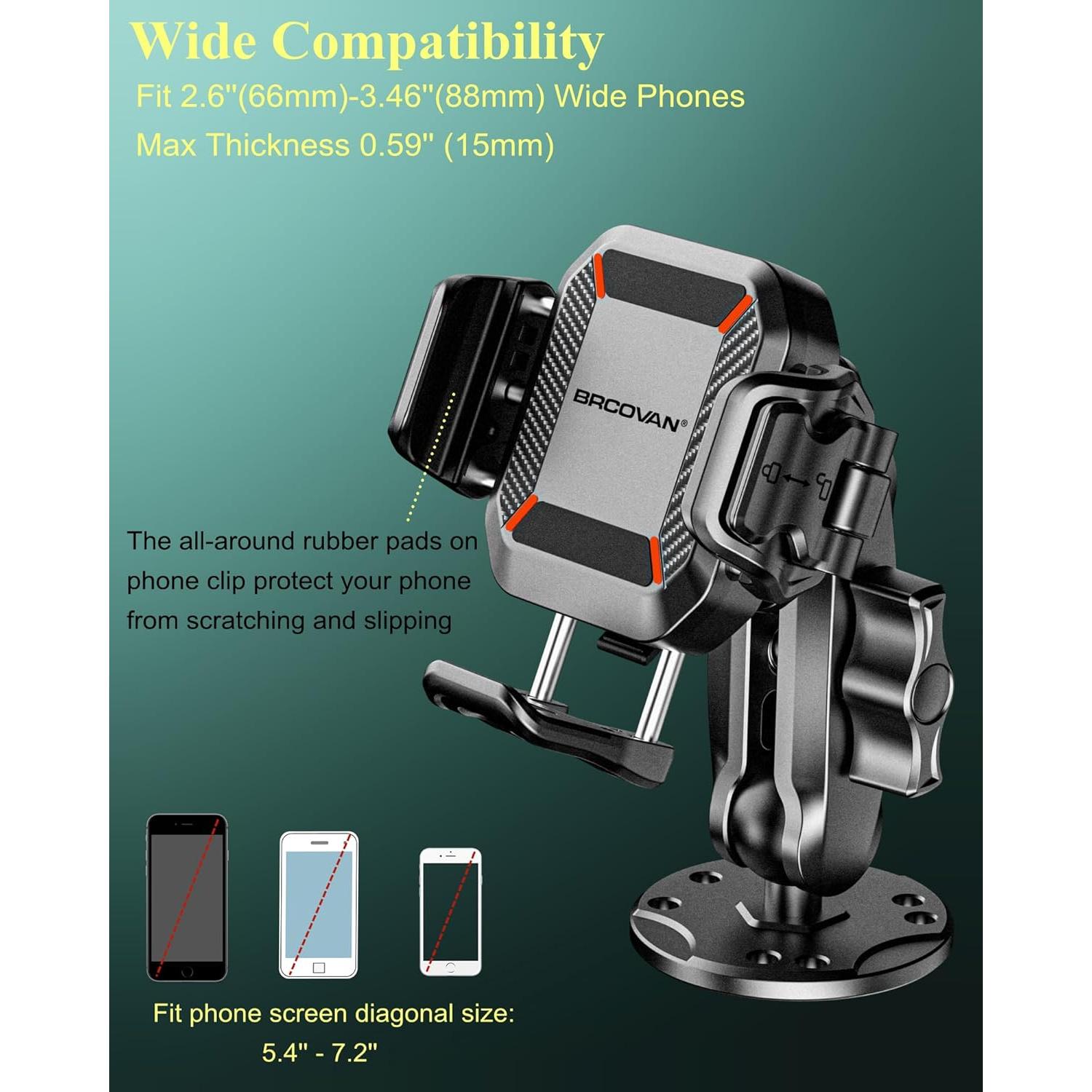 Soporte para Teléfono BRCOVAN Antirrobo con Amortiguador