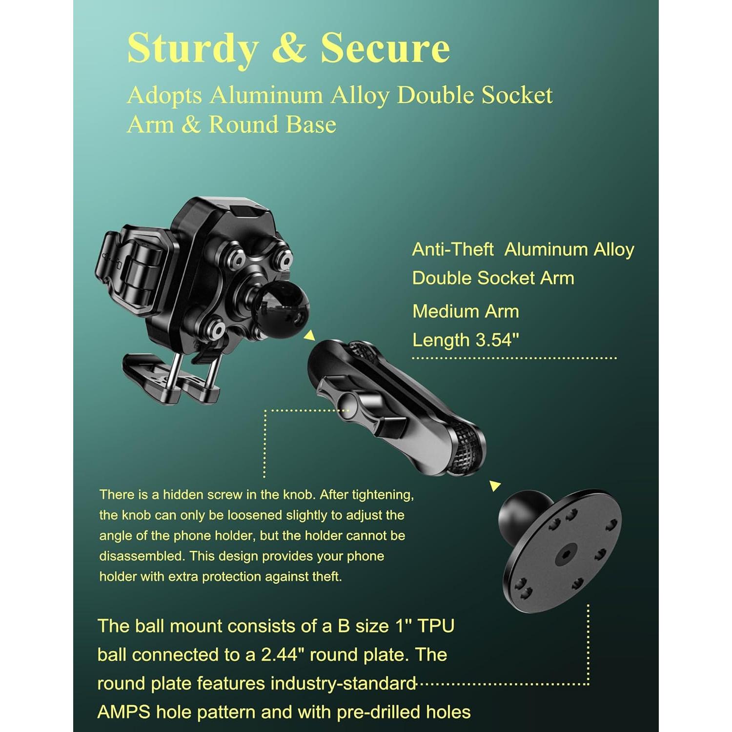 Soporte para Teléfono BRCOVAN Antirrobo con Amortiguador
