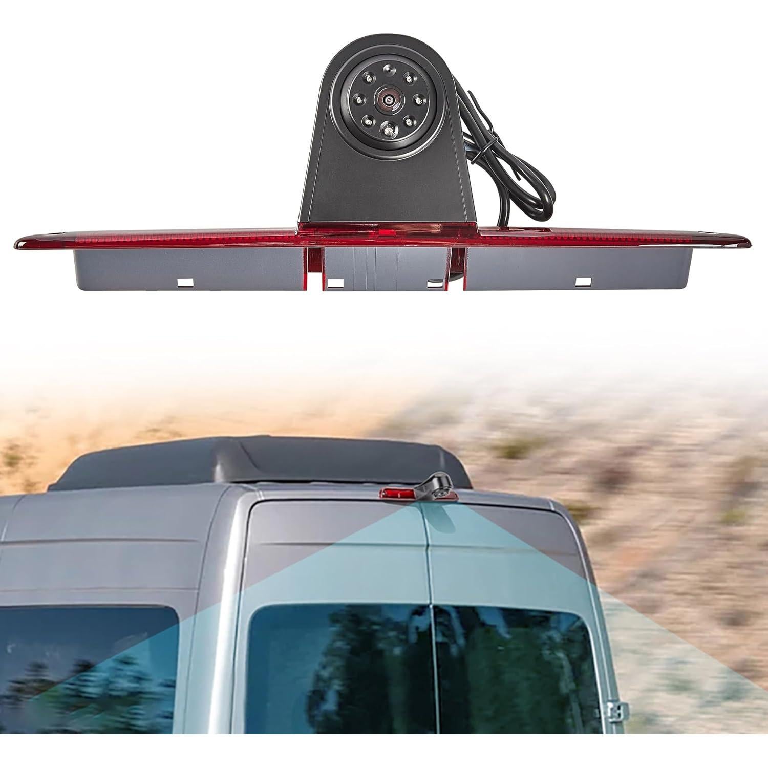 Cámara de Respaldo RED WOLF con Luz de Freno para Sprinter 2007-2018