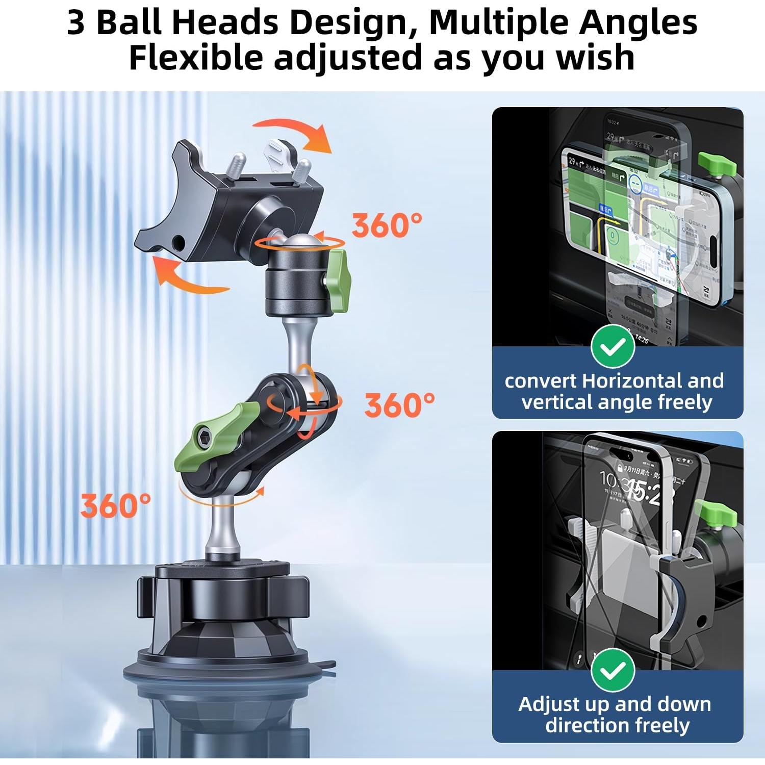 Soporte para Teléfono de Coche HEMMOTOP con Ventosa 30.48 cm