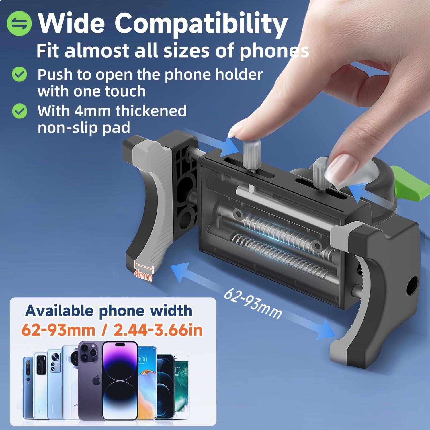 Soporte para Teléfono de Coche HEMMOTOP con Ventosa 30.48 cm