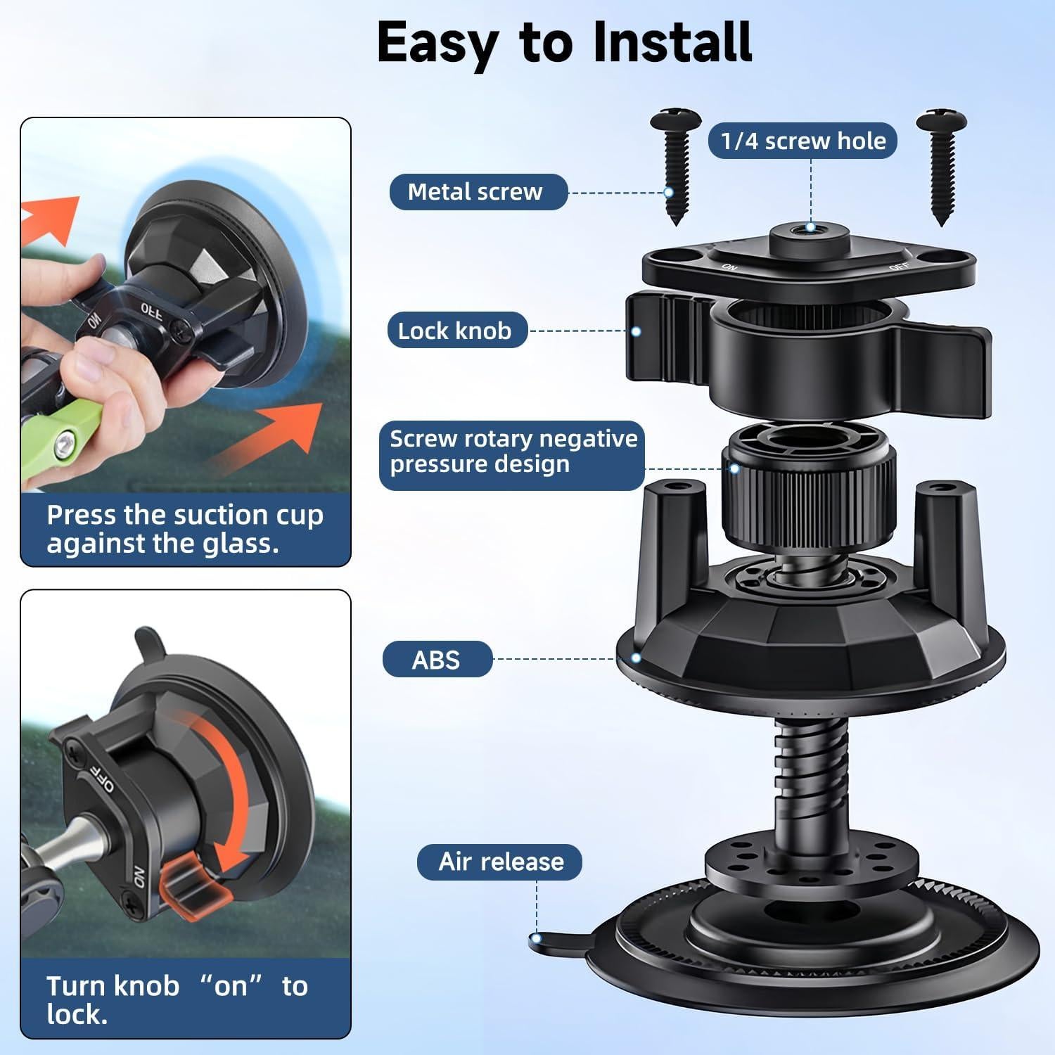 Soporte para Teléfono de Coche HEMMOTOP con Ventosa 30.48 cm