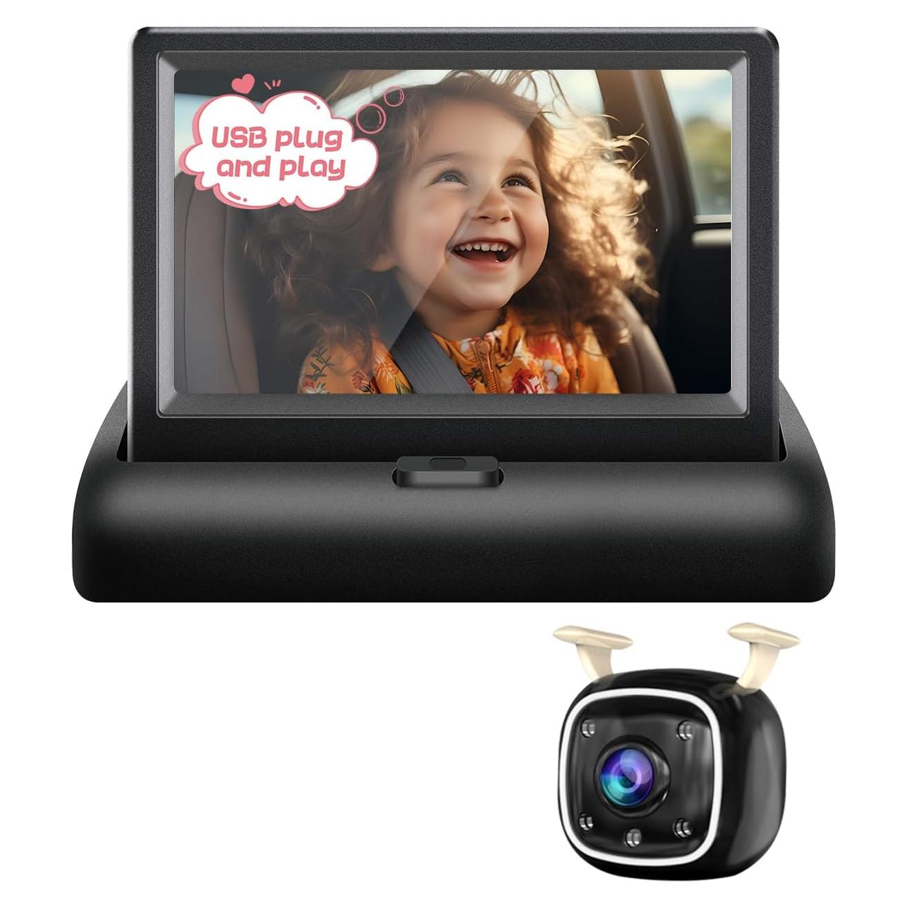 Cámara para Bebé RVGoNow con Monitor 4.3" HD 1080P USB