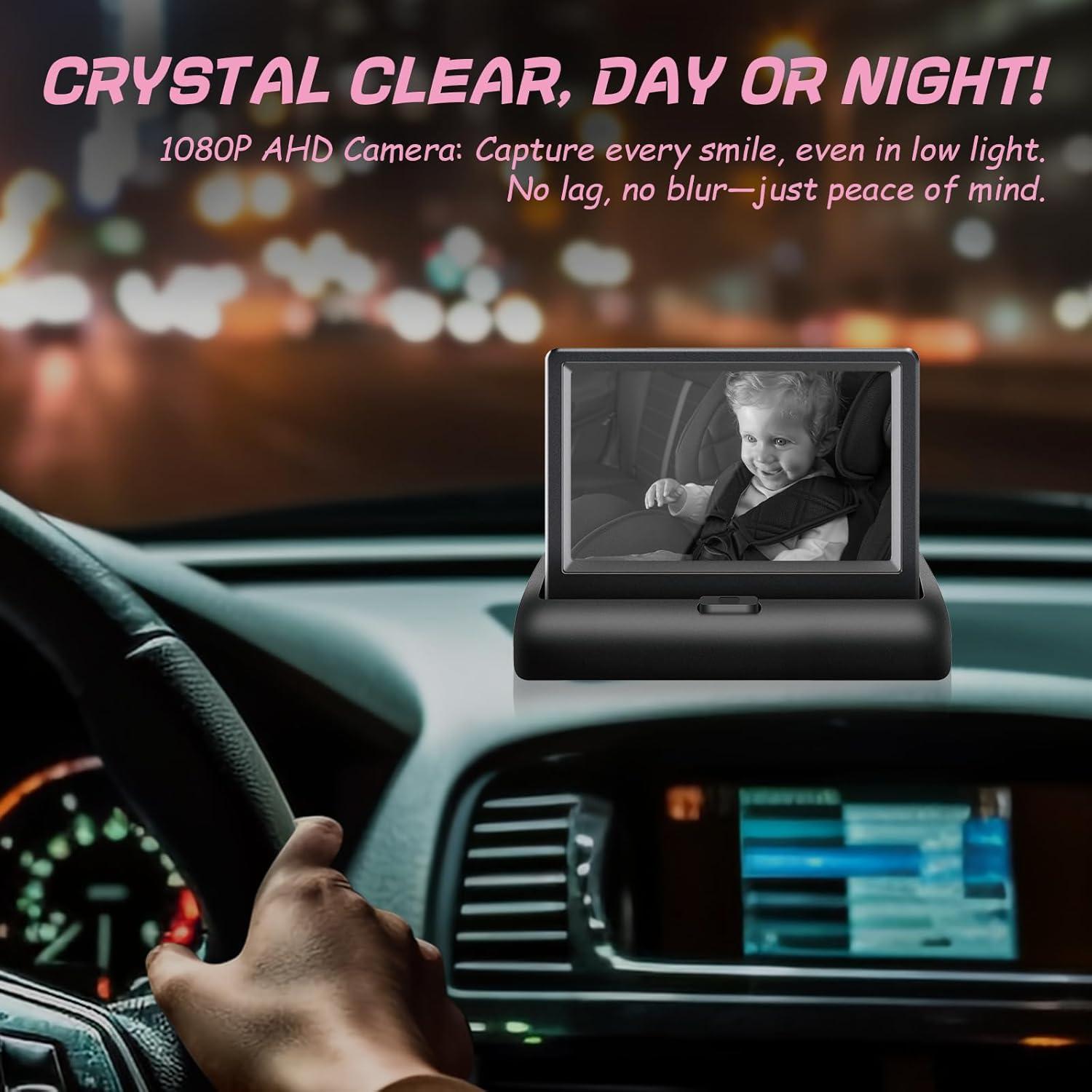 Cámara para Bebé RVGoNow con Monitor 4.3" HD 1080P USB