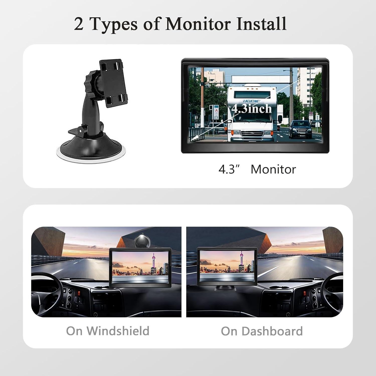 Sistema de Cámara de Respaldo LASTBUS con Monitor HD 4.3"
