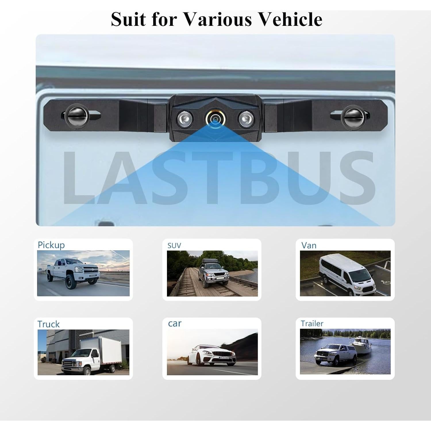 Sistema de Cámara de Respaldo LASTBUS con Monitor HD 4.3"