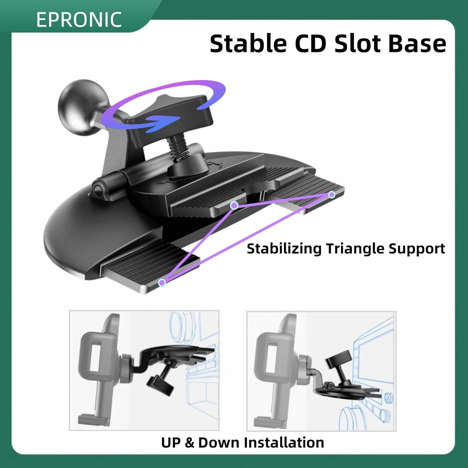 Soporte de Pantalla Carplay Epronic CD3 - 2 Pcs, Universal 17mm