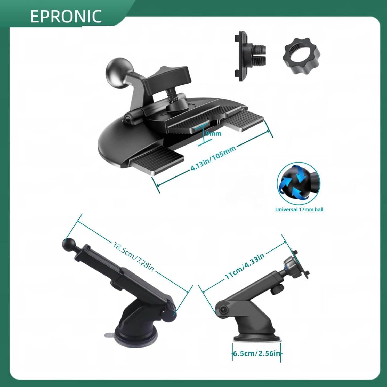 Soporte de Pantalla Carplay Epronic CD3 - 2 Pcs, Universal 17mm