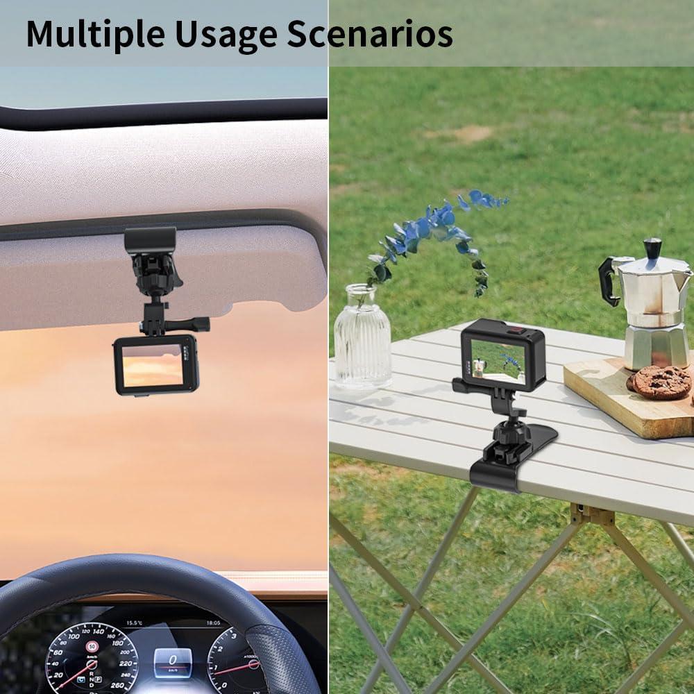 Soporte de Visera para Coche GUOYU SKEZN-CVM 360° Compatible GoPro