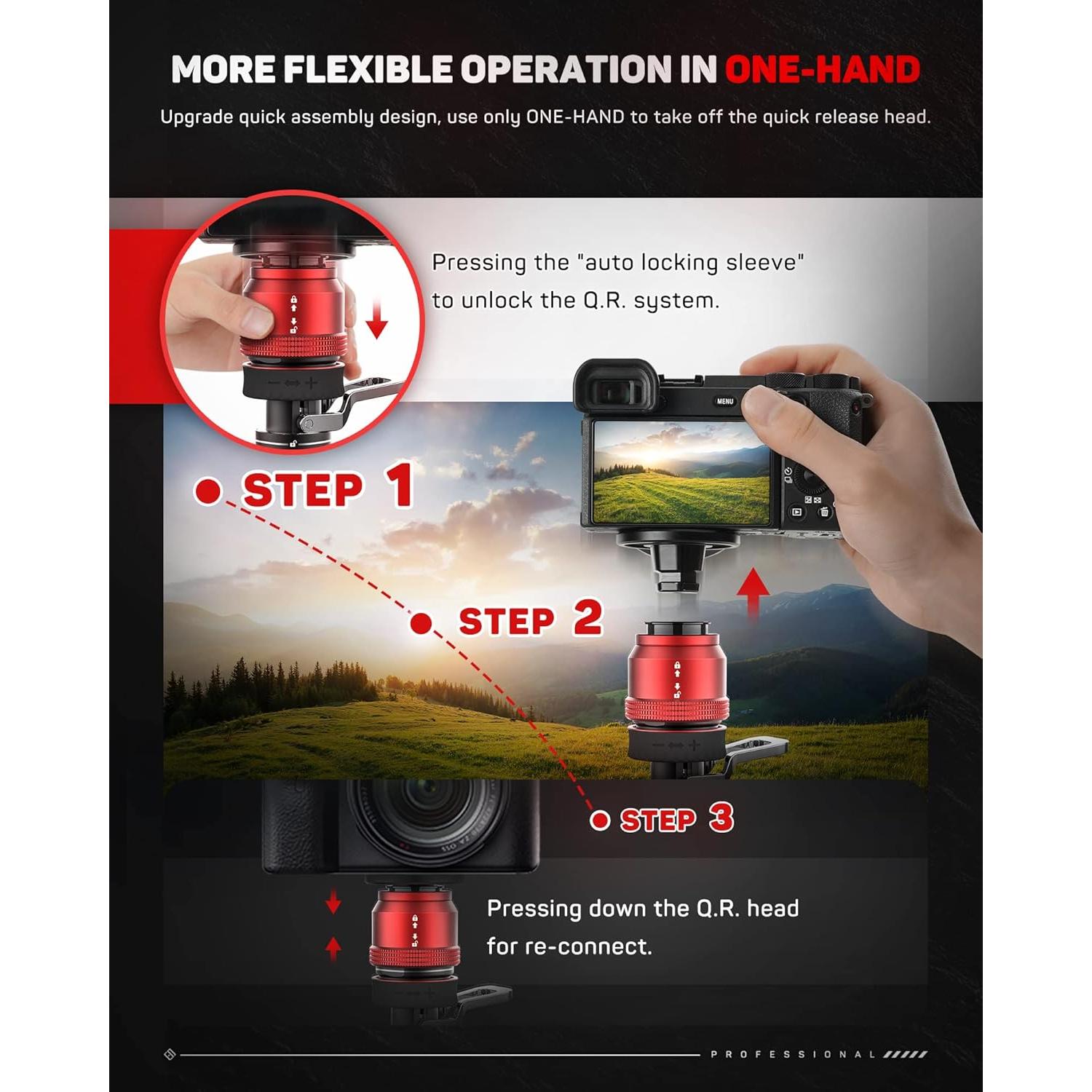 Trípode de Mesa IFOOTAGE BASE-P Profesional 0.7 kg