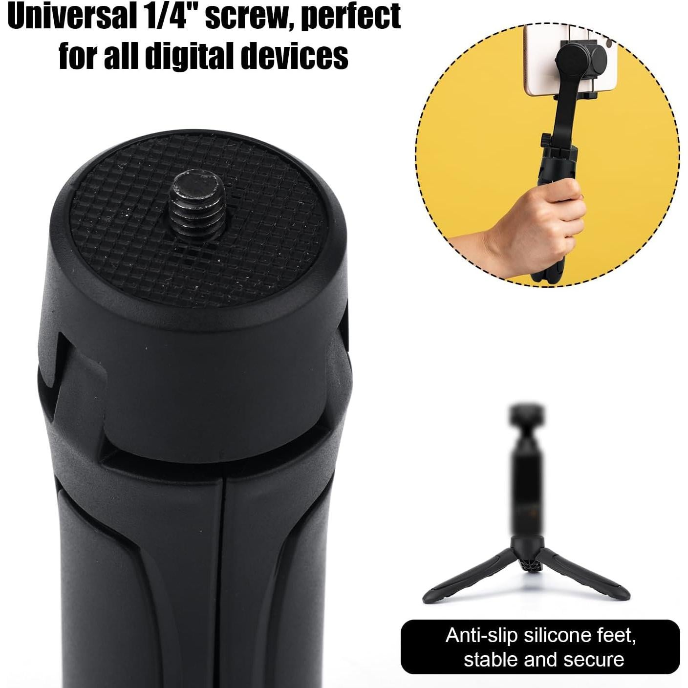 Mini Trípode Portátil BOXOB para DJI Osmo Pocket 2 y 3 - ABS Negro