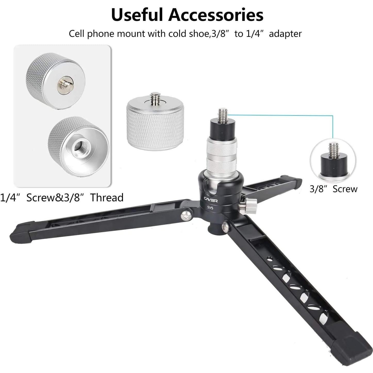 Trípode de Mesa Cayer SV5 Aluminio Compacto 19.05 cm