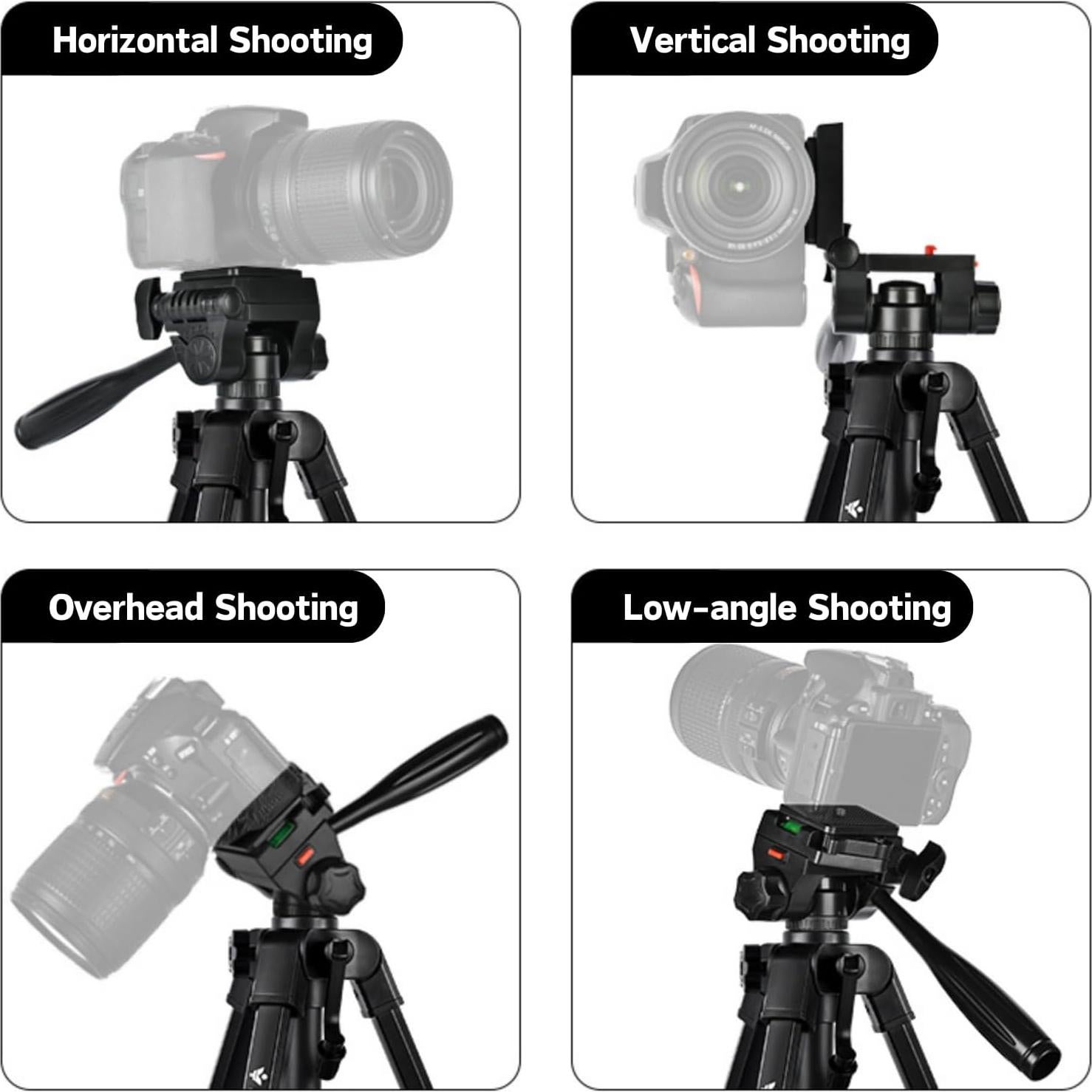 Trípode de mesa y viaje OBELGEOYA 63 cm para DSLR y teléfono