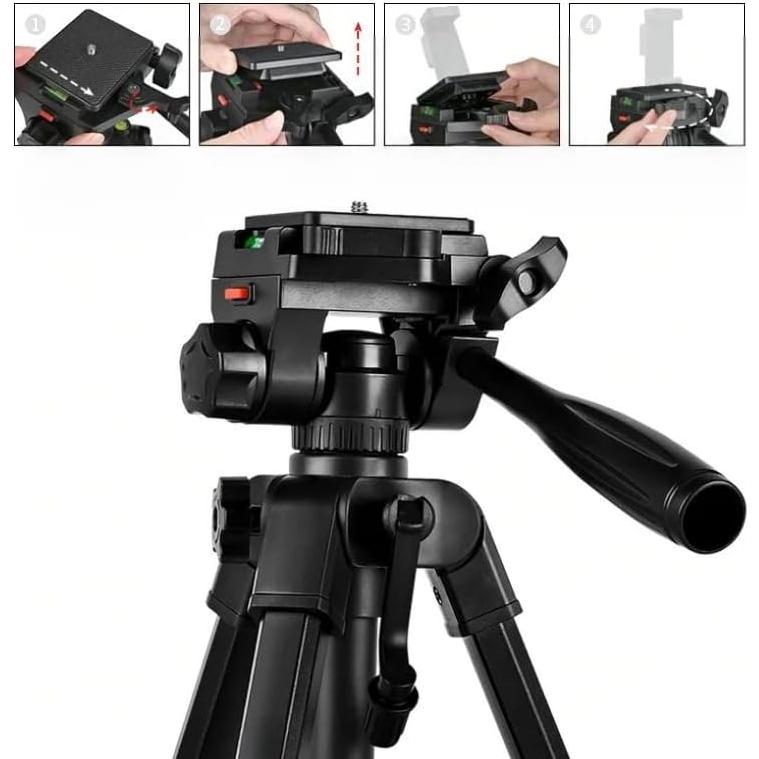 Trípode de mesa y viaje OBELGEOYA 63 cm para DSLR y teléfono