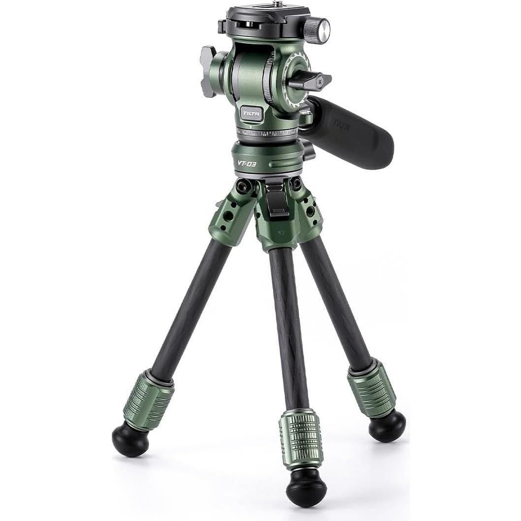 Cabezal de Video Tilta VT03 con Trípode de Fibra de Carbono 3kg