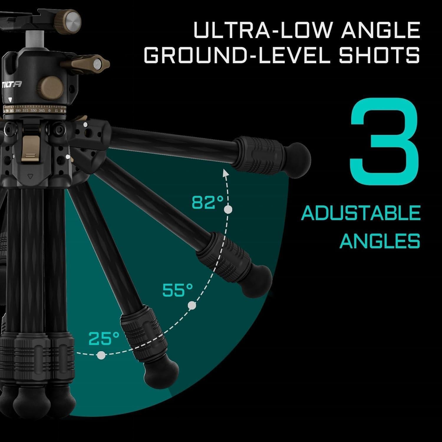 Cabezal de Video Tilta VT03 con Trípode de Fibra de Carbono 3kg