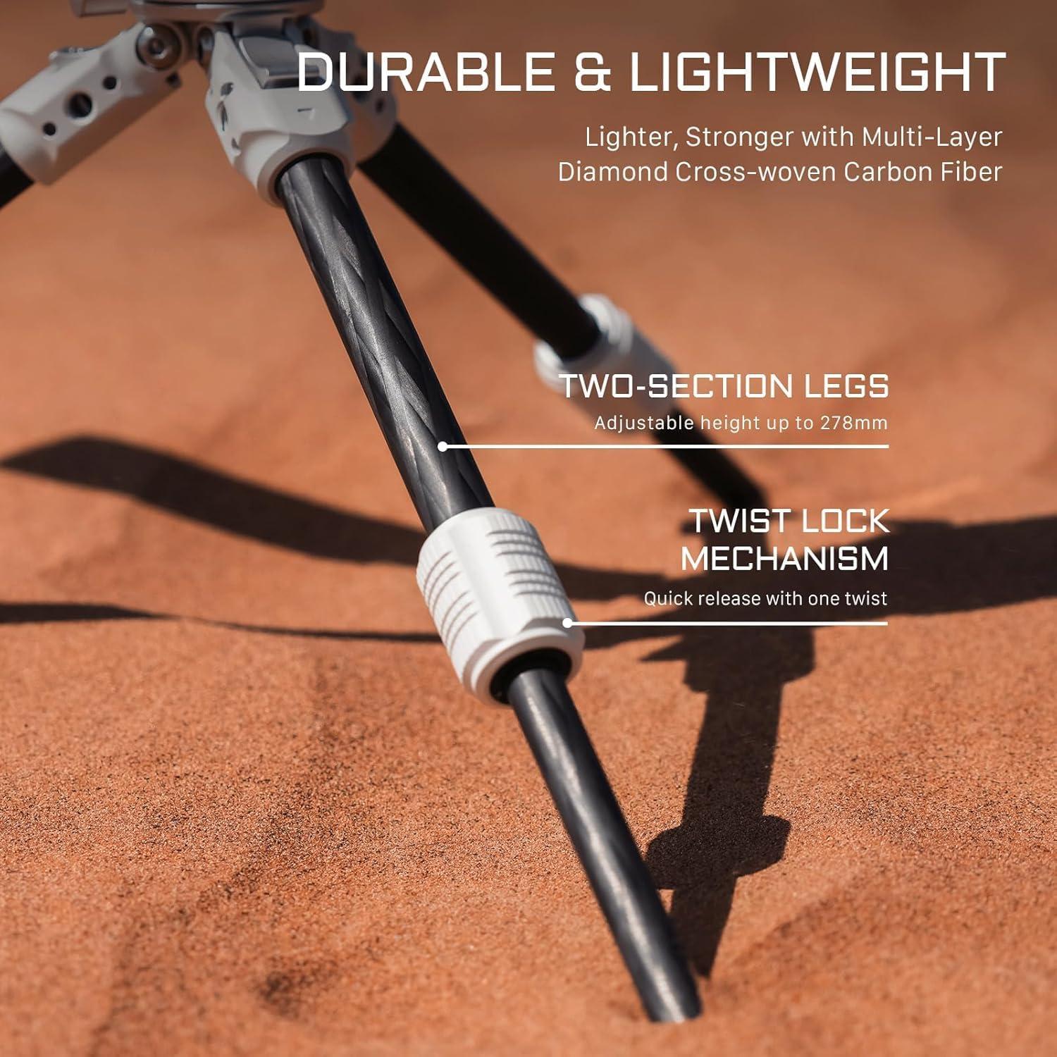 Cabezal de Video Tilta VT03 con Trípode de Fibra de Carbono 3kg