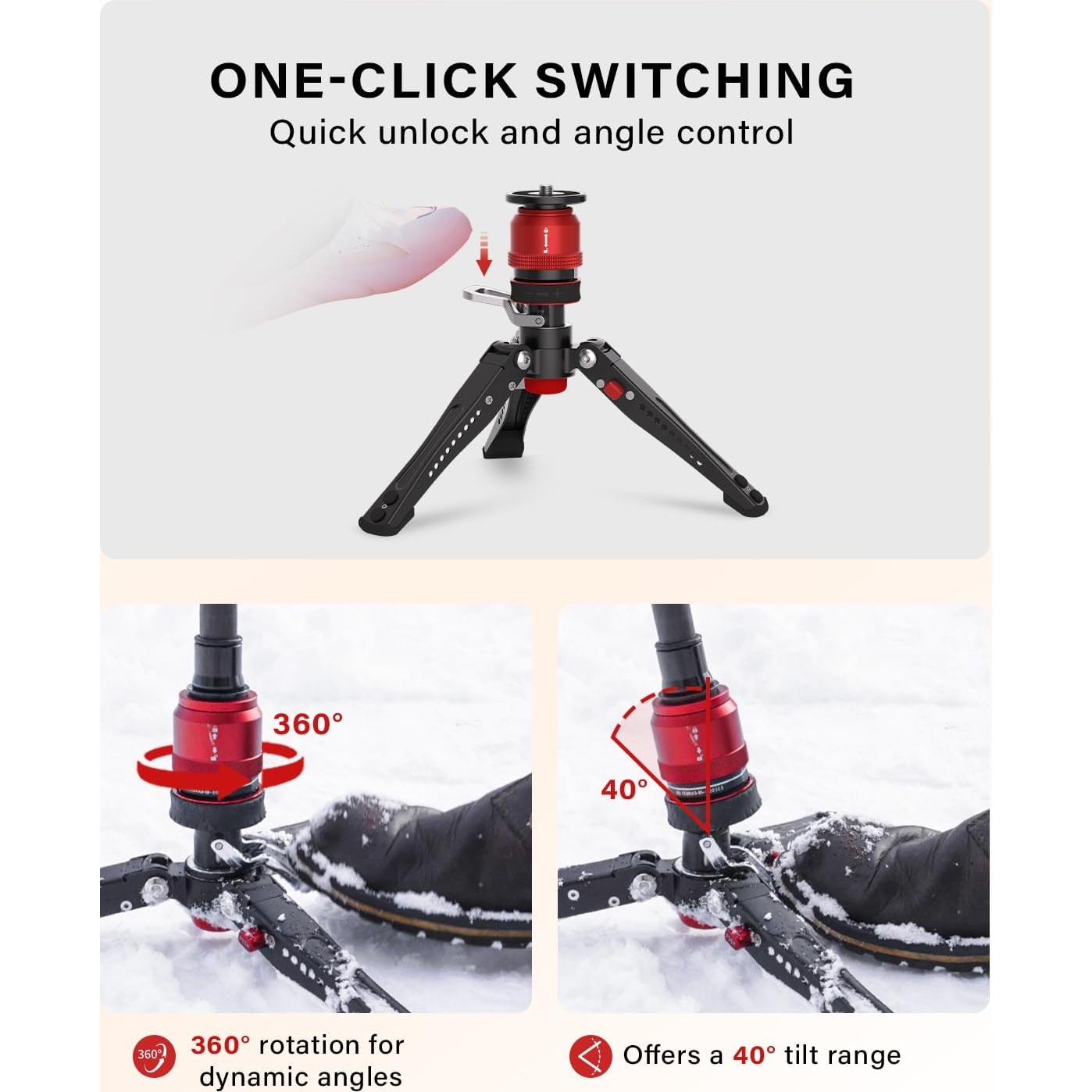 Mini Trípode de Escritorio IFOOTAGE Cobra 3 Base-P 8kg