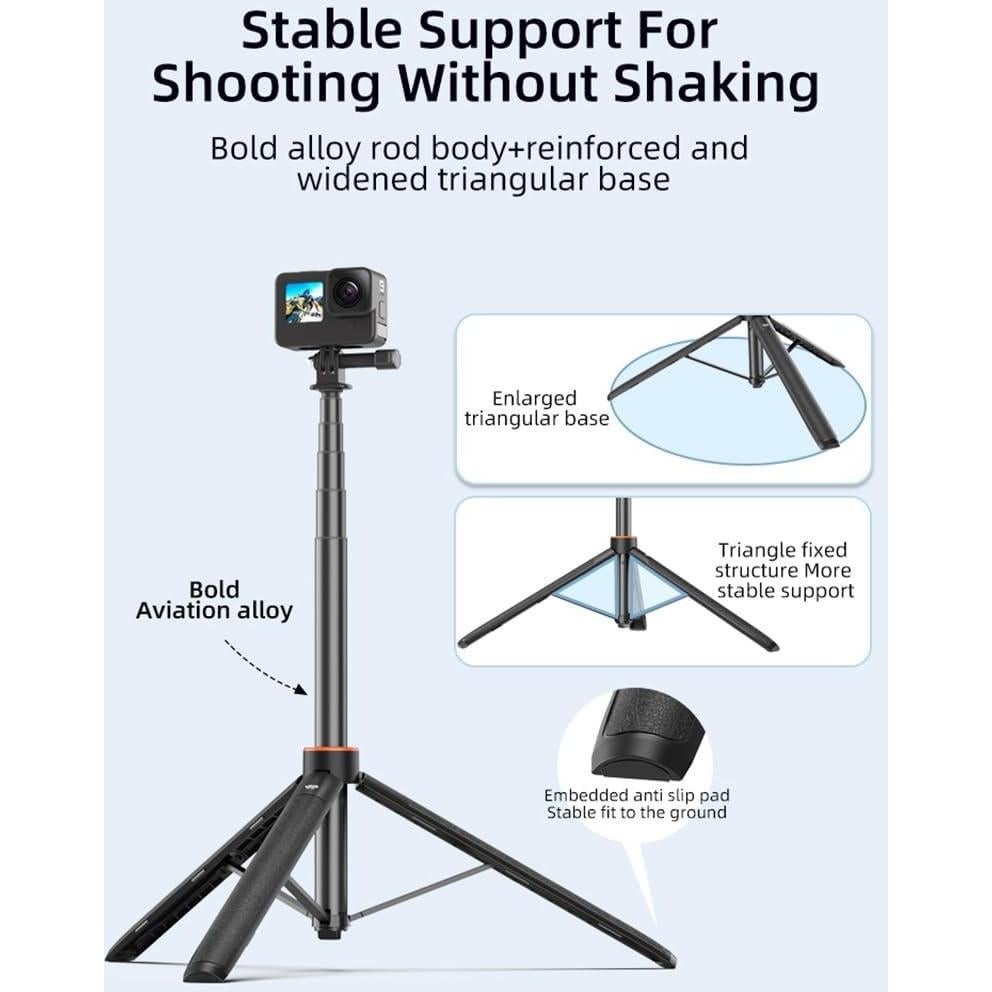 Palo de Extensión BTG para Cámara Deportiva Pocket 3 - 139.7 cm