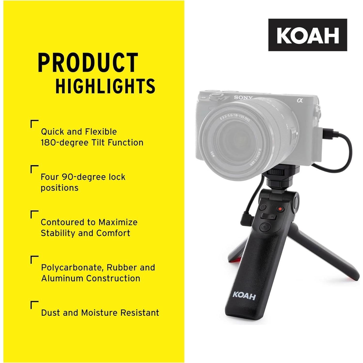 Soporte de Cámara Koah KO-VLOGGER para Vlogging y Trípode Mini