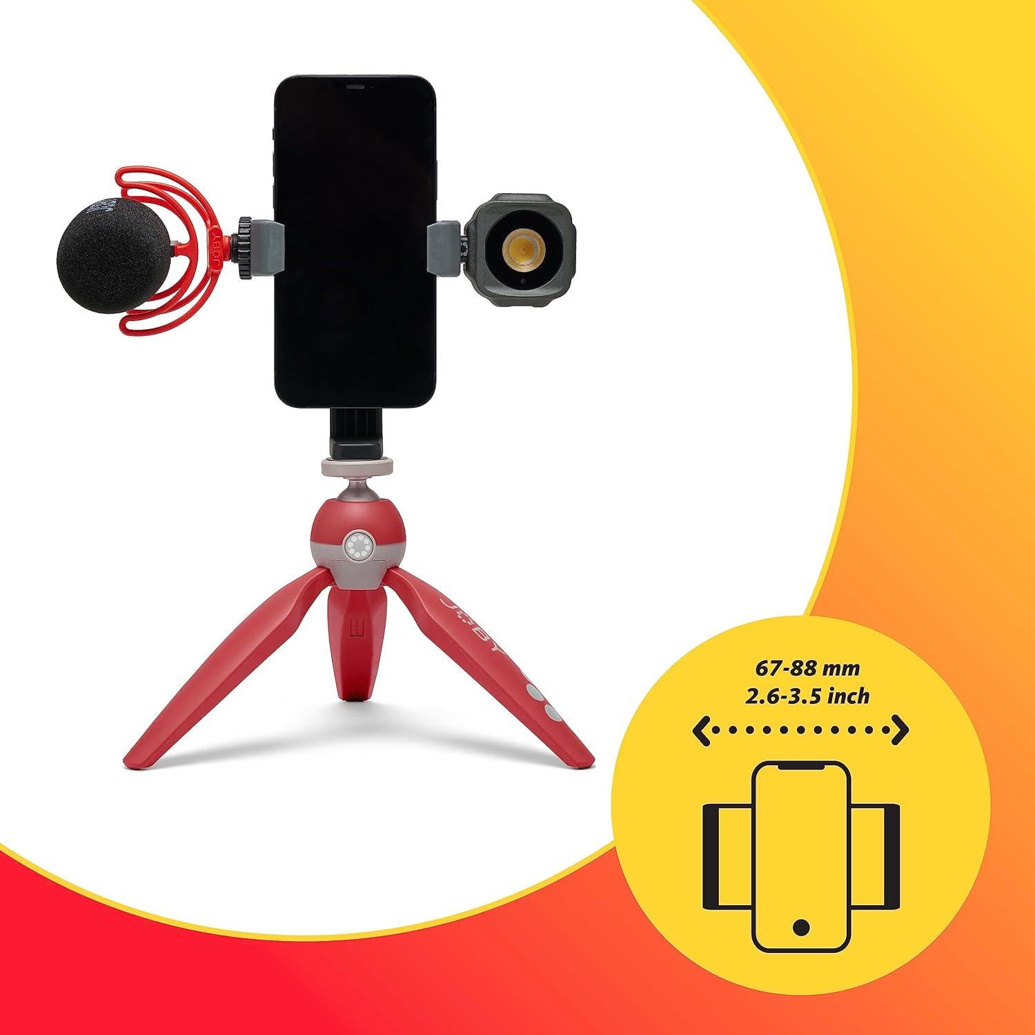 Trípode de Mesa JOBY HandyPod 2 Rojo para Teléfonos y Cámaras