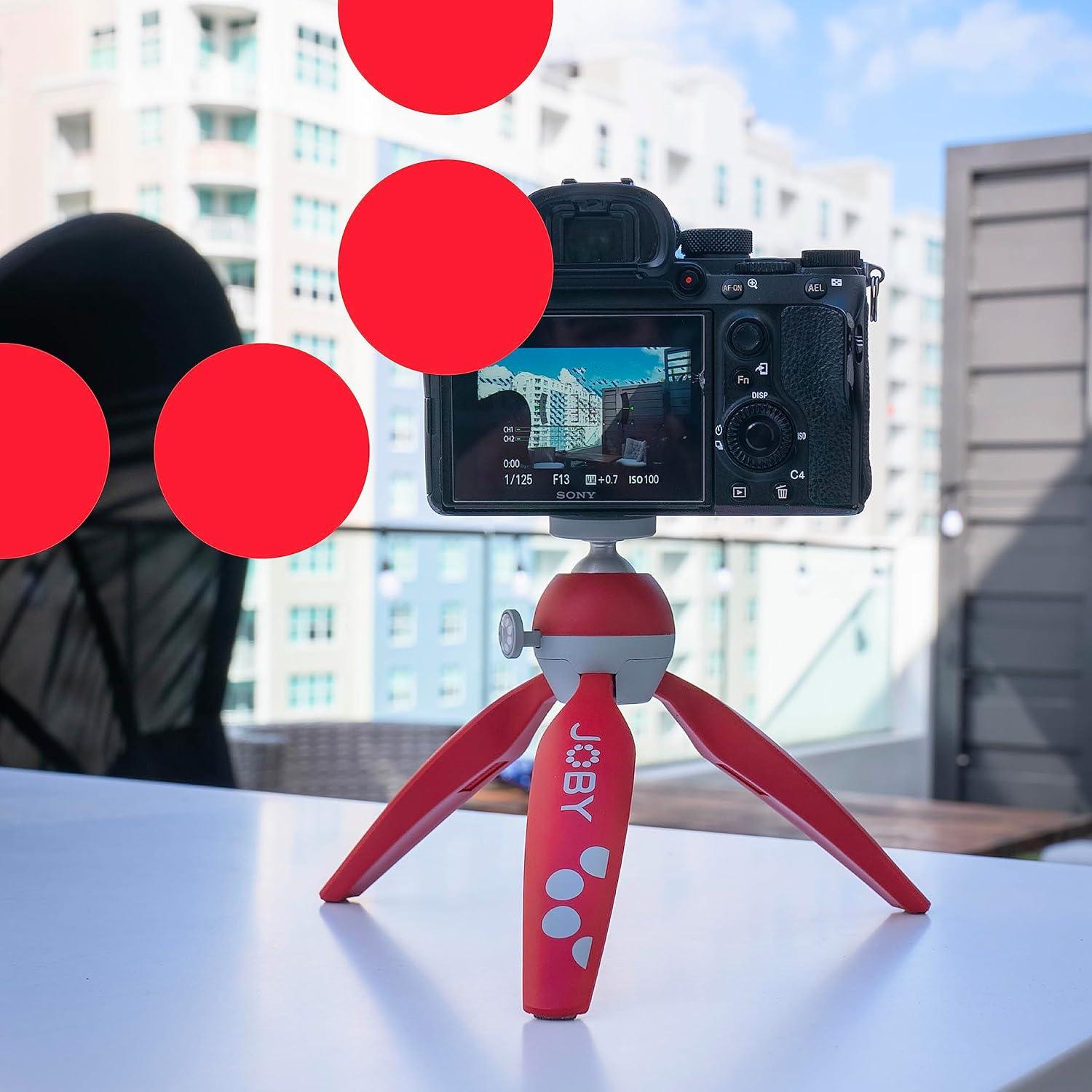 Trípode de Mesa JOBY HandyPod 2 Rojo para Teléfonos y Cámaras