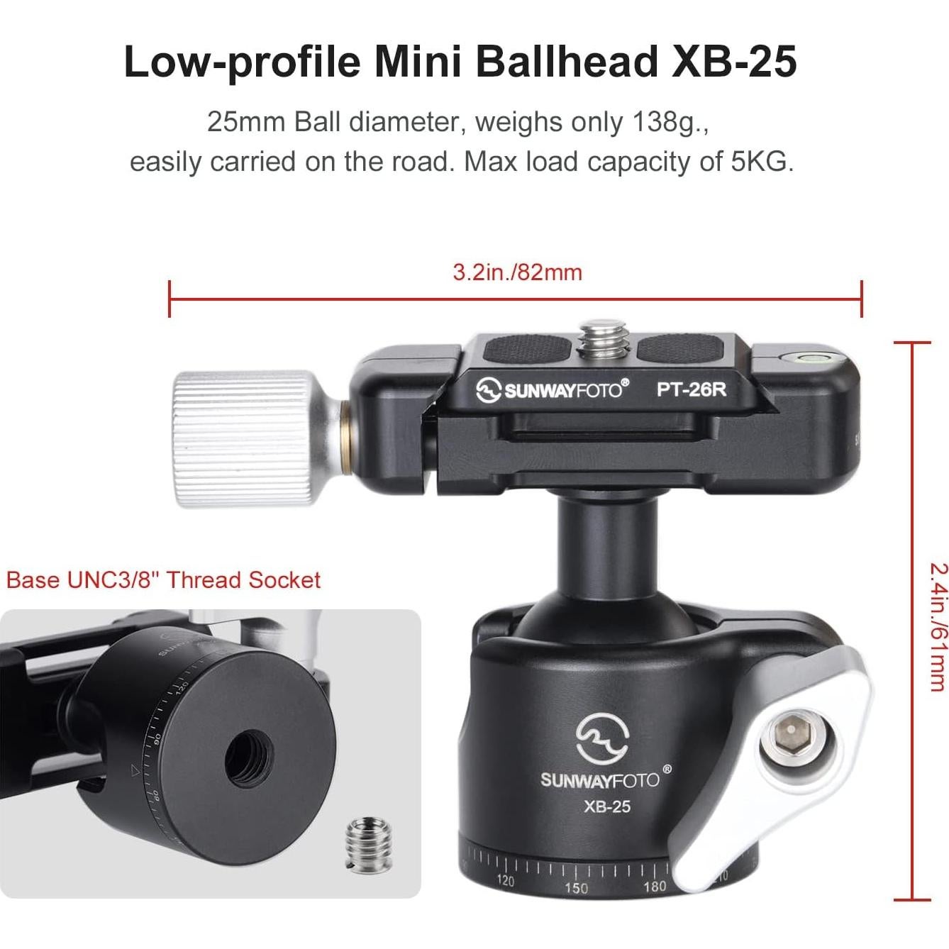 Trípode Mini de Fibra de Carbono T16C20N II para DSLR 10kg