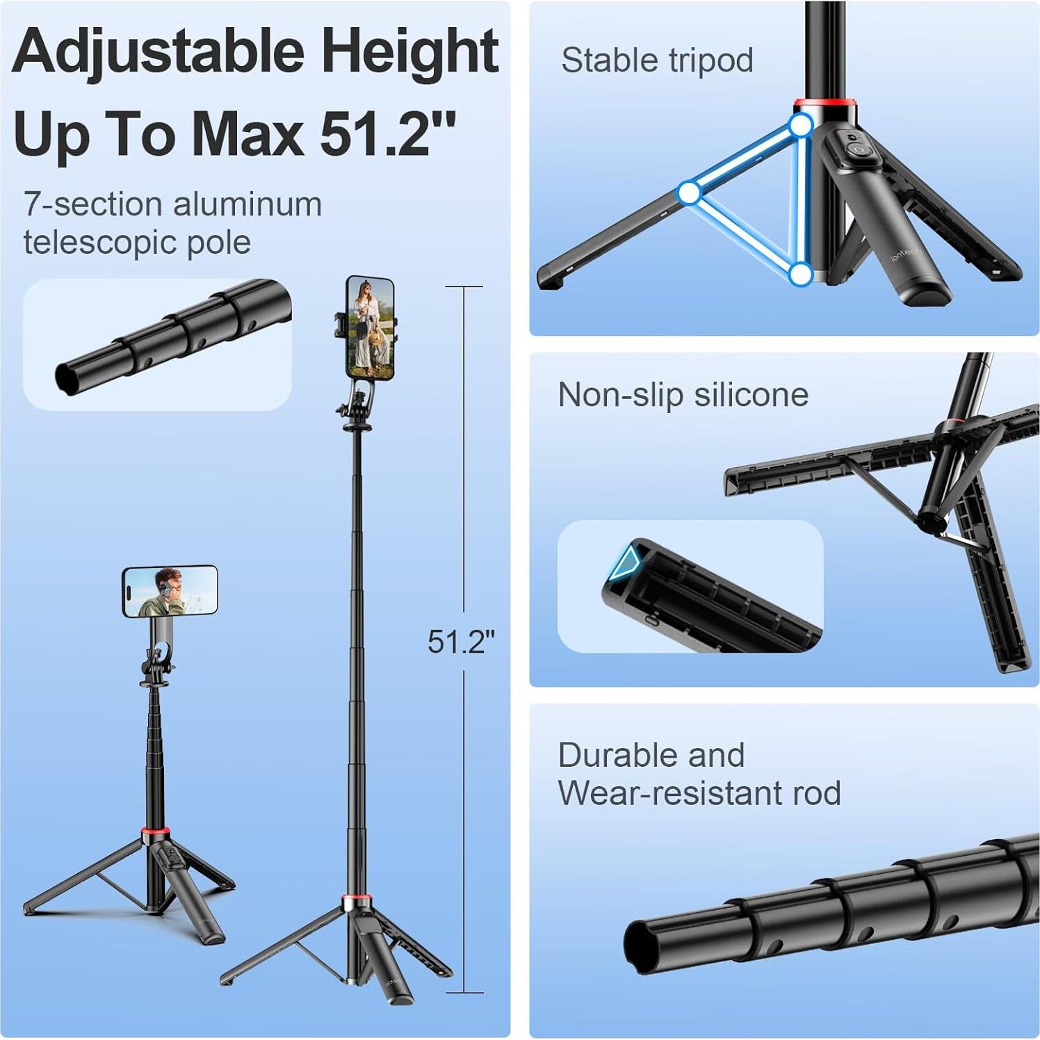 Soporte de trípode magnético para selfies Union C20 con luz