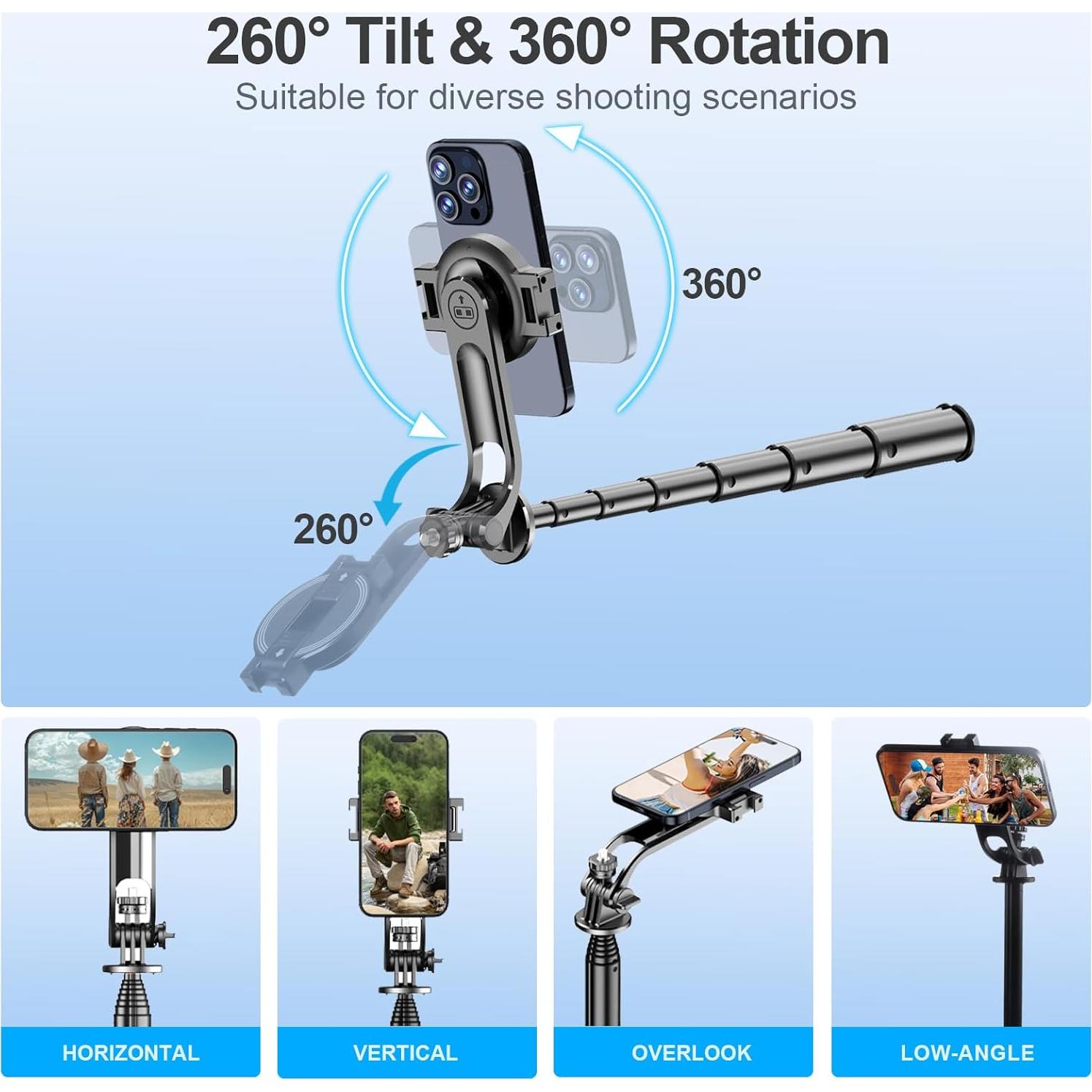 Soporte de trípode magnético para selfies Union C20 con luz
