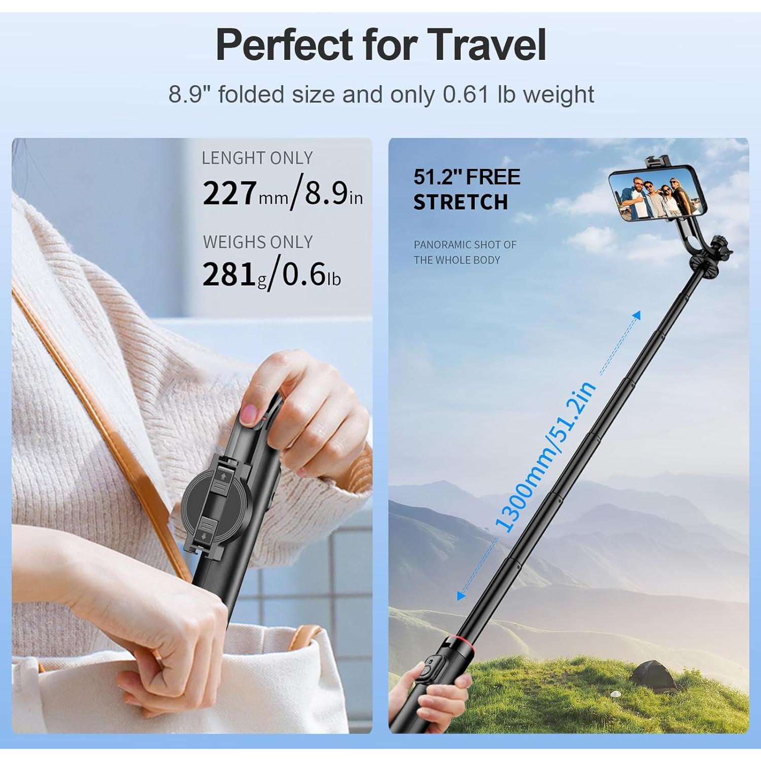 Soporte de trípode magnético para selfies Union C20 con luz