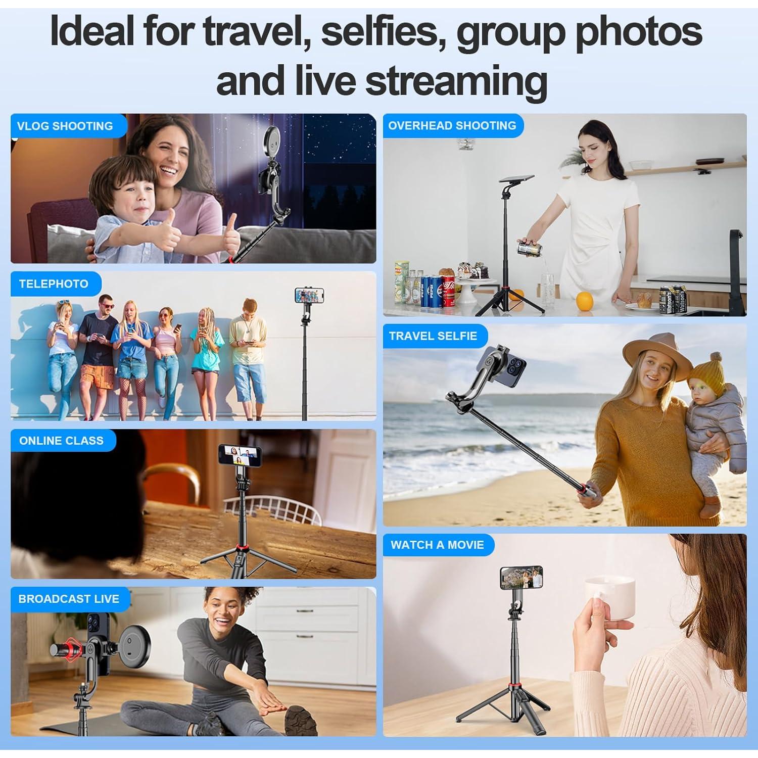 Soporte de trípode magnético para selfies Union C20 con luz