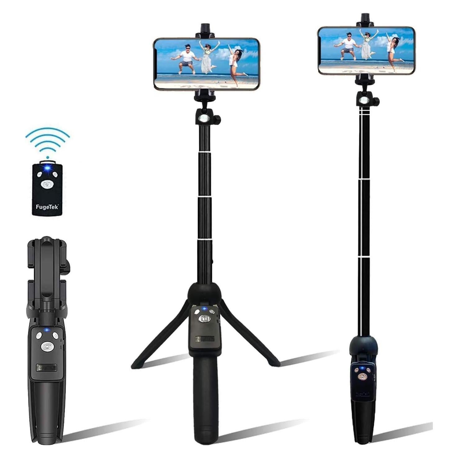 Selfie Stick y Trípode Fugetek 22.86 cm Bluetooth Aluminio