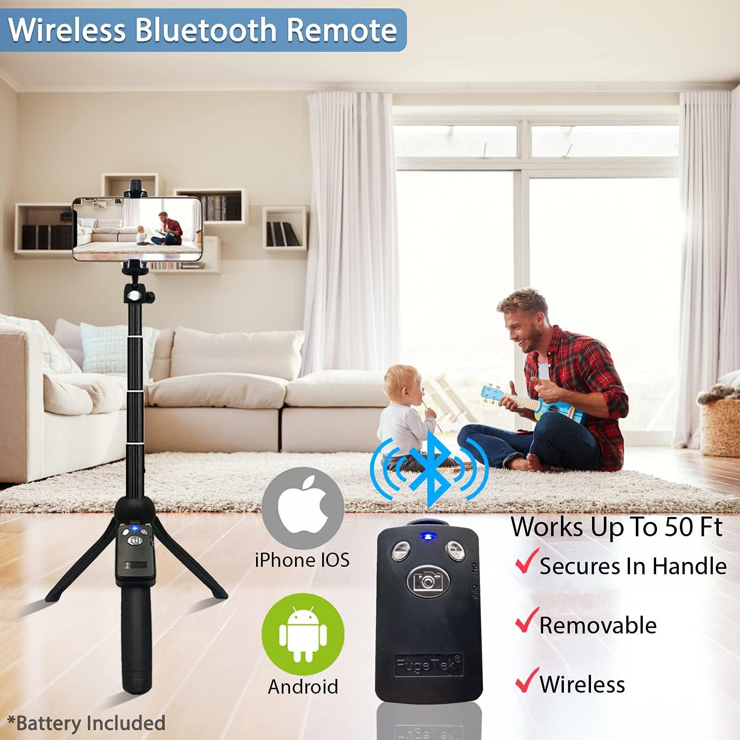 Selfie Stick y Trípode Fugetek 22.86 cm Bluetooth Aluminio