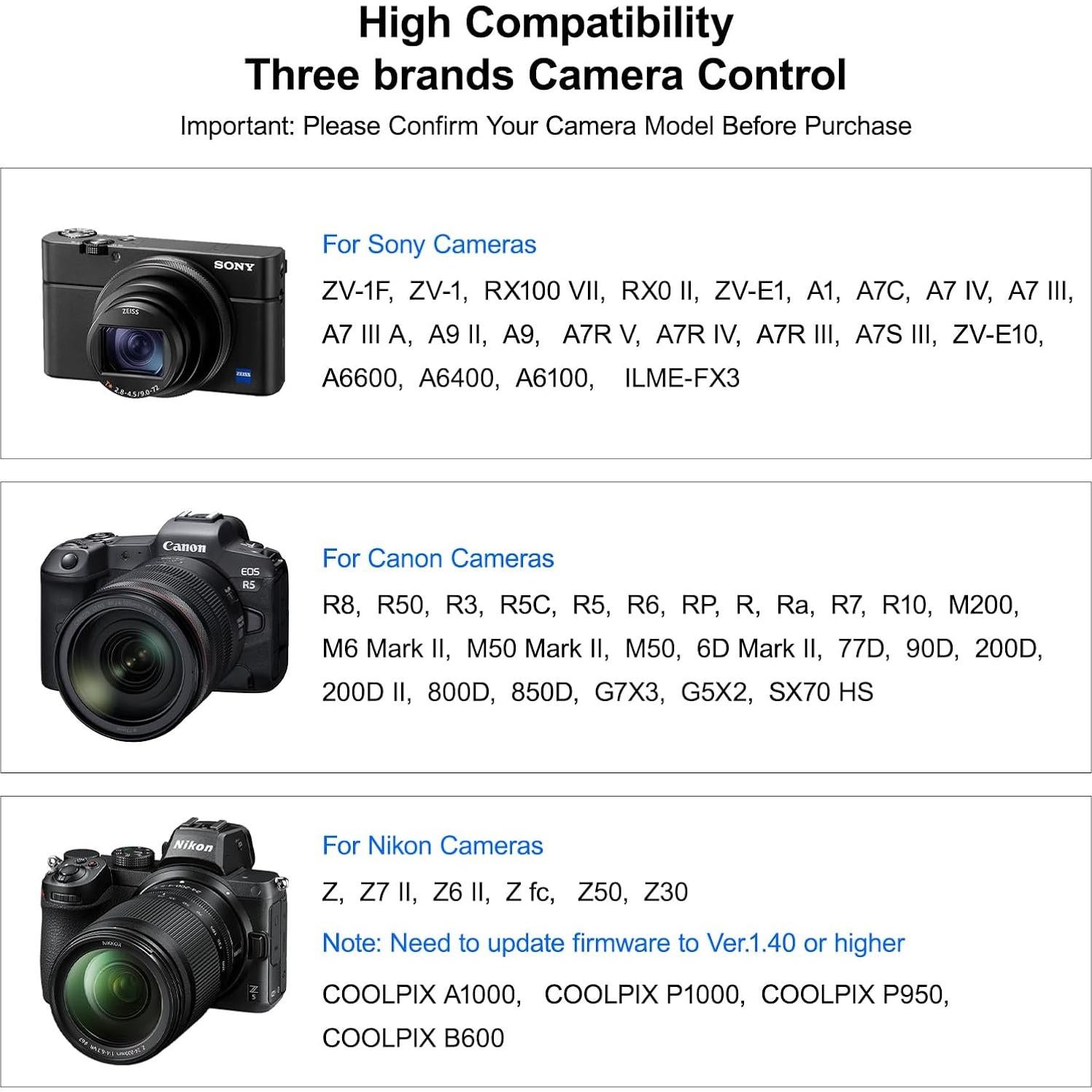 Control Remoto Inalámbrico Newmowa para Cámaras y Trípode