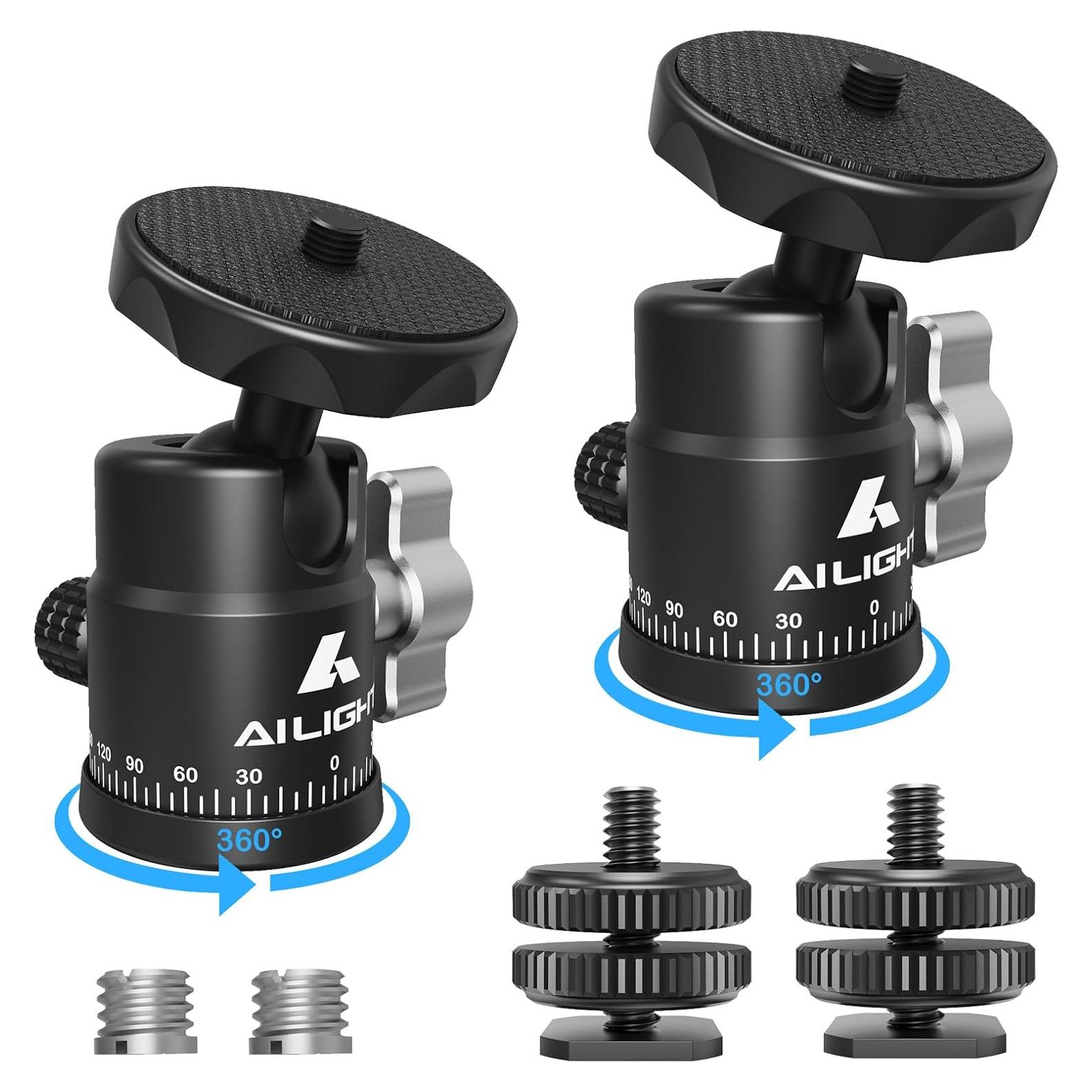 Cabezal de bola mini Ailight para trípode - 2 paquetes