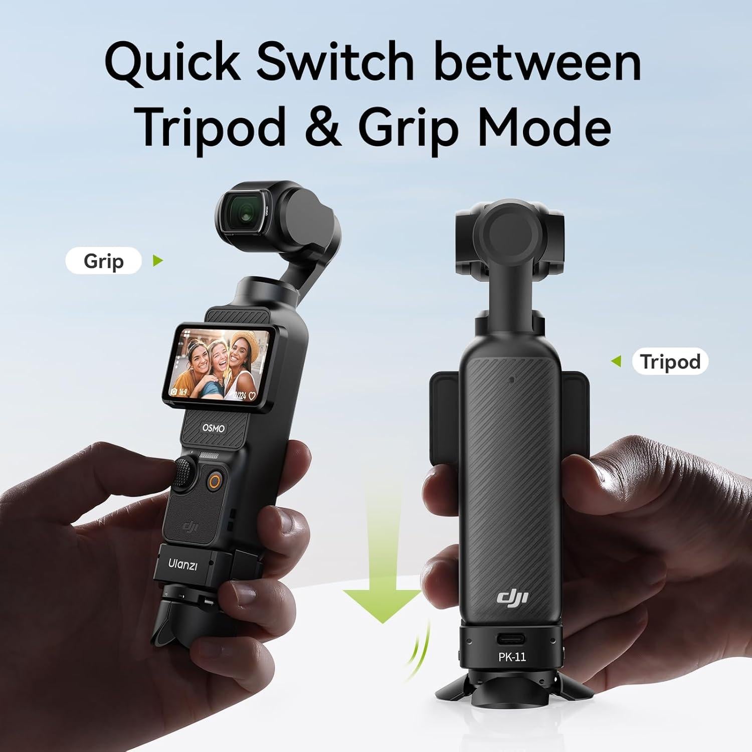 Kit Mini Trípode ULANZI PK-08 y PK-11 para DJI Osmo Pocket 3