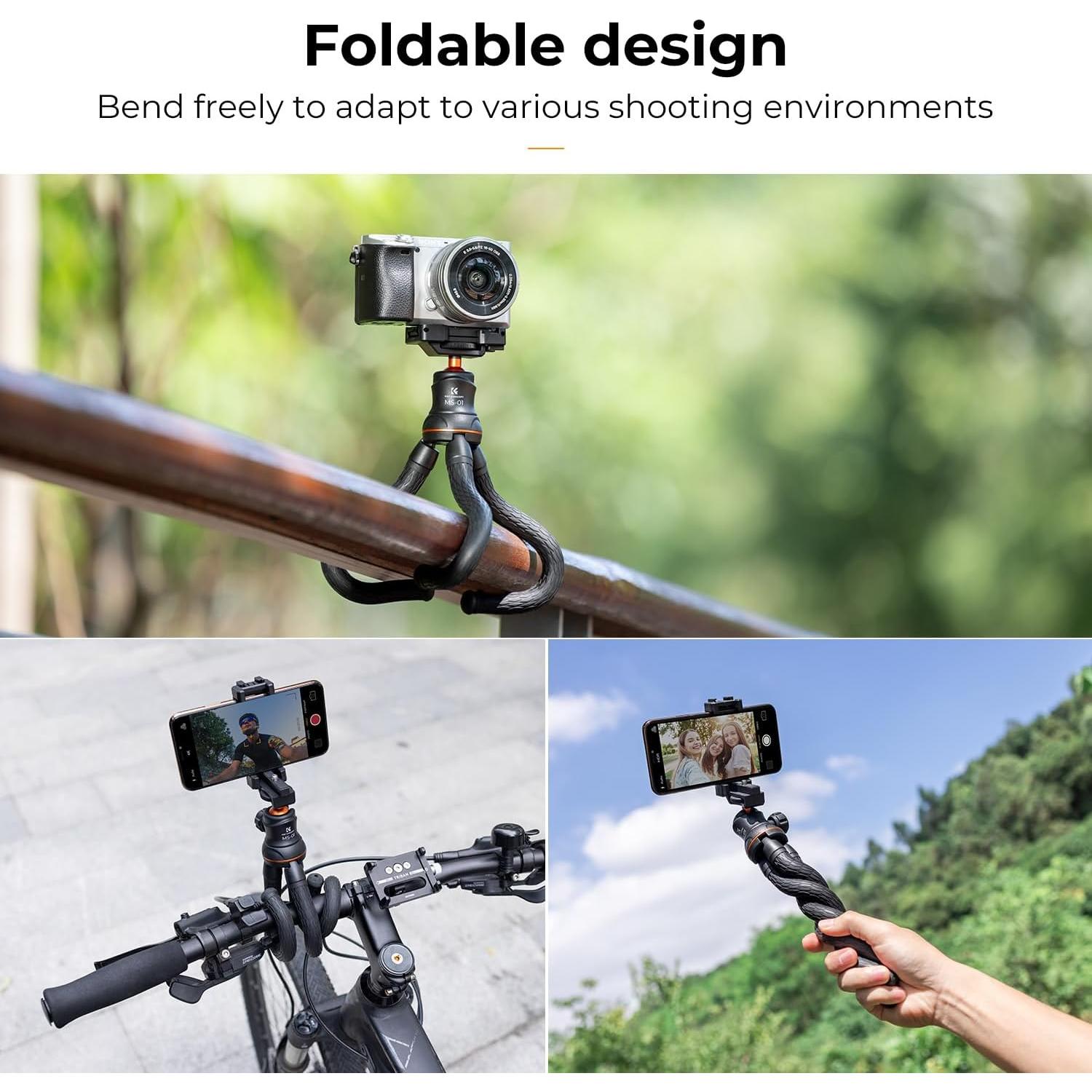 Trípode Flexible K&F Concept KF09.129 para Cámara y Smartphone