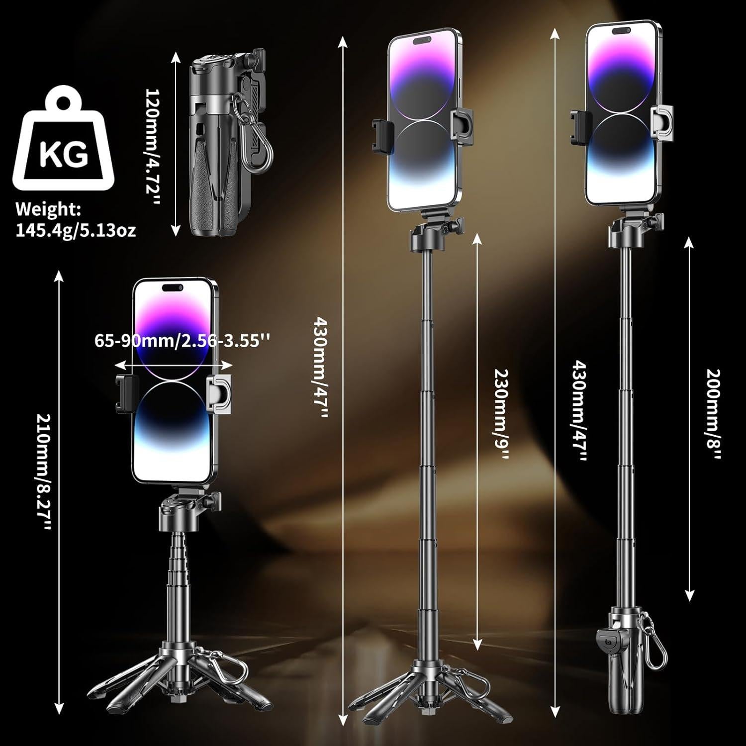 Mini Trípode Selfie YXYaoZhengYiGeYi 41.5cm con Control Remoto