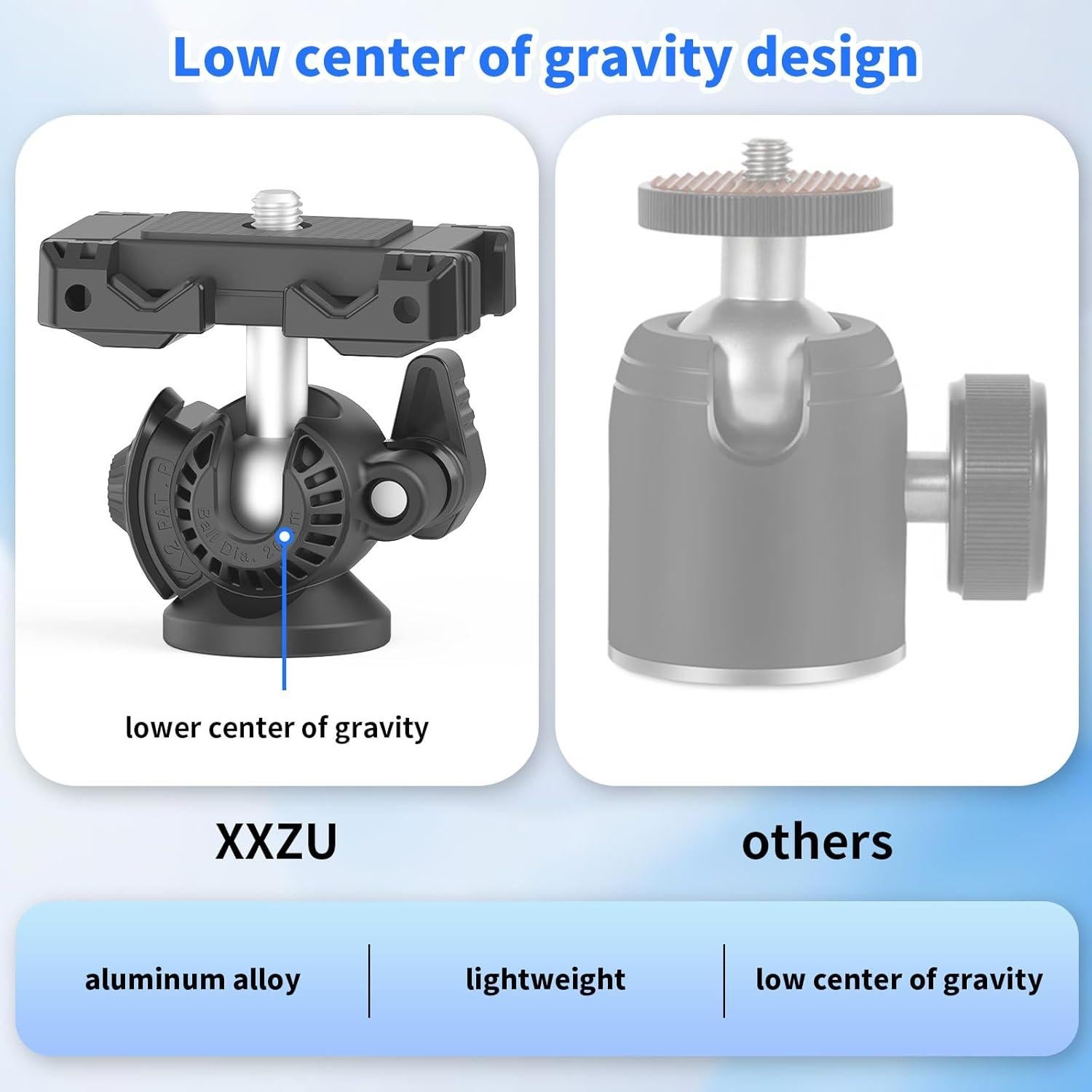 Soporte de trípode XXZU para teléfono y cámara 360°