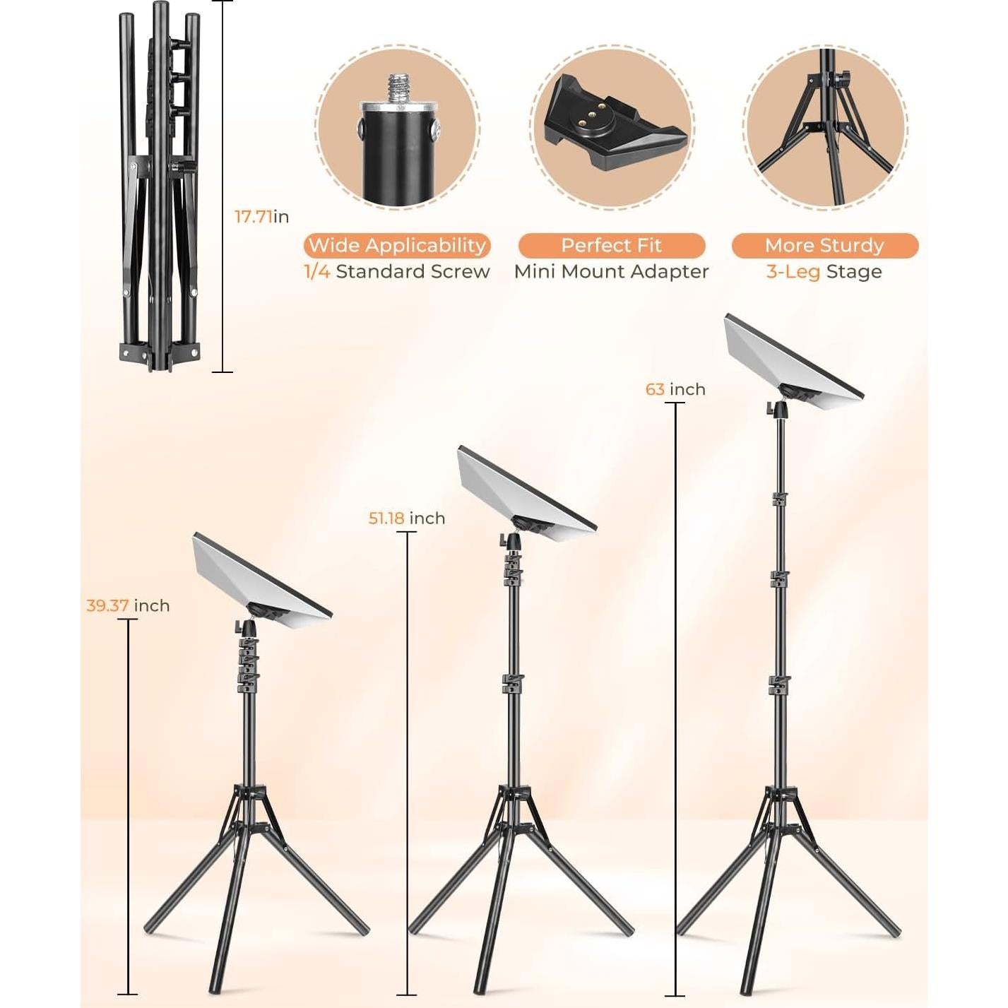 Soporte de trípode mini Nexiview para Starlink, altura 3 niveles