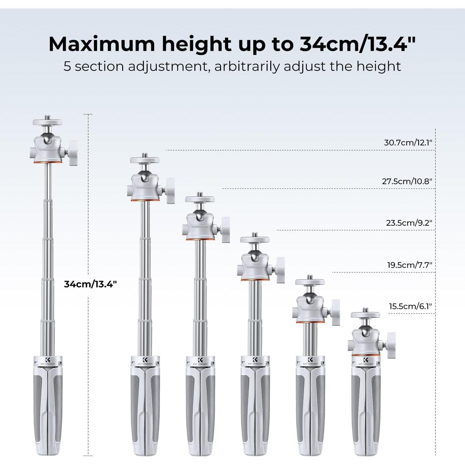 Trípode Mini K&F Concept KF09.128 para Smartphone Blanco