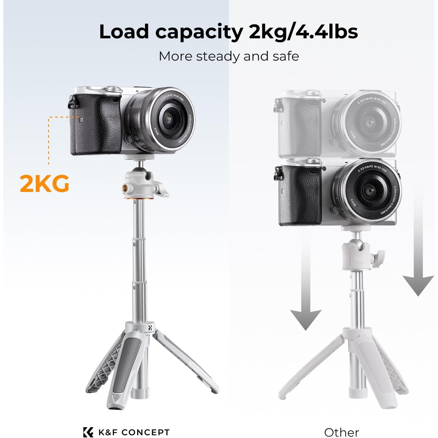 Trípode Mini K&F Concept KF09.128 para Smartphone Blanco