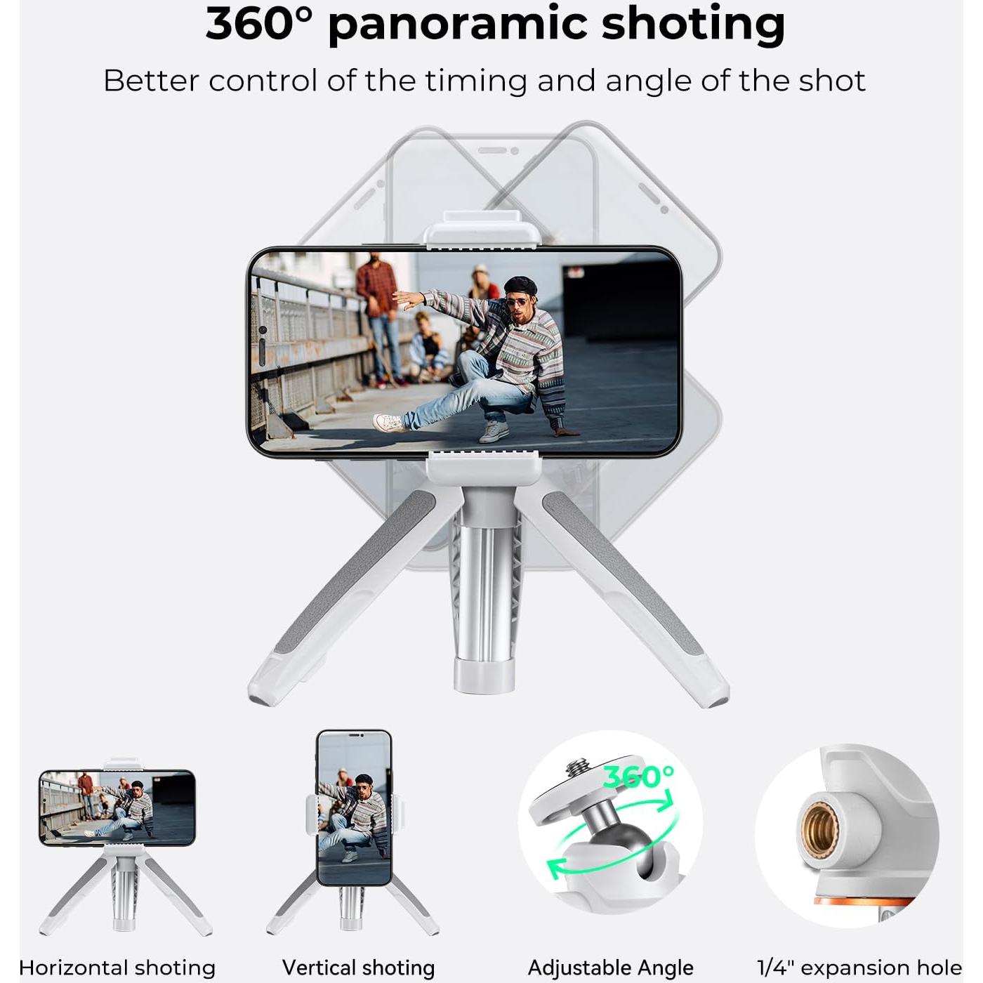 Trípode Mini K&F Concept KF09.128 para Smartphone Blanco