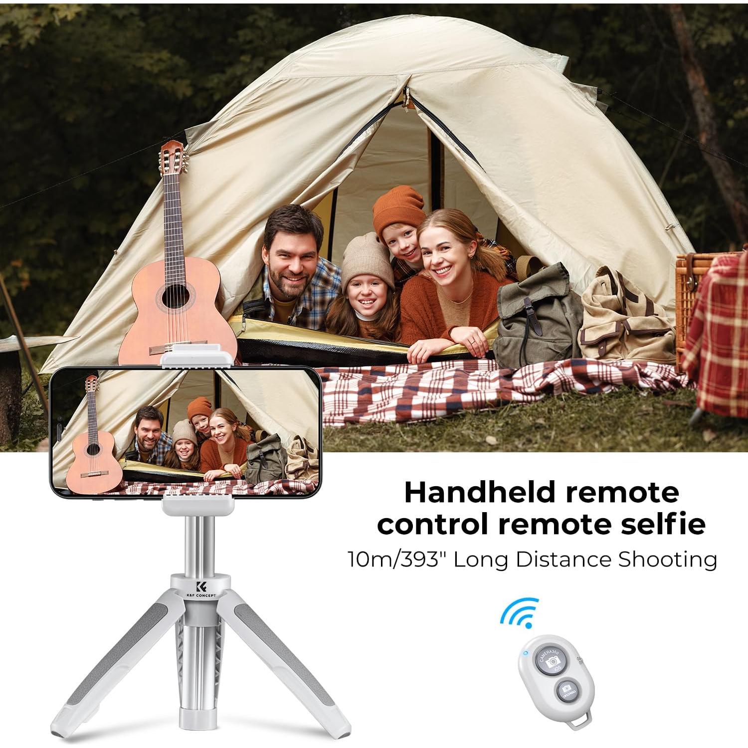 Trípode Mini K&F Concept KF09.128 para Smartphone Blanco