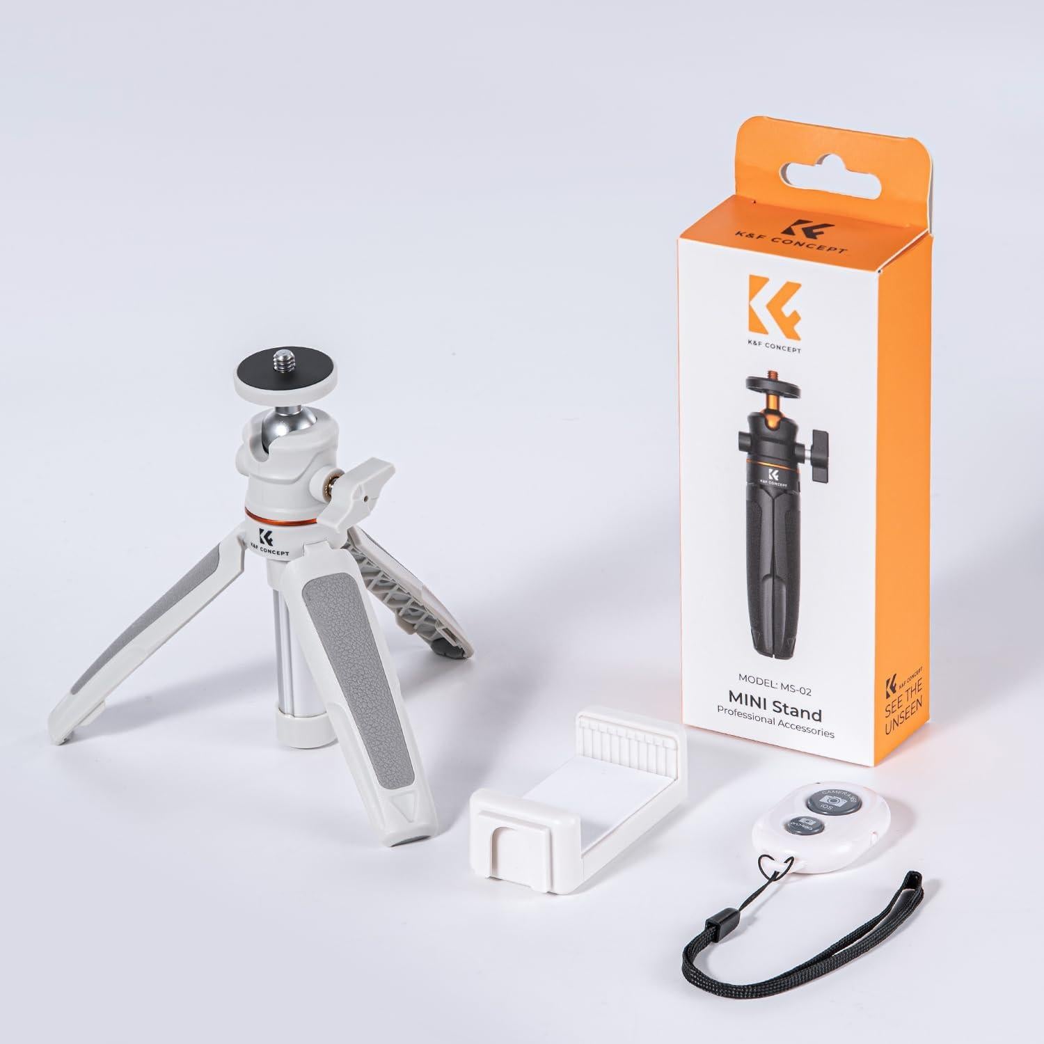 Trípode Mini K&F Concept KF09.128 para Smartphone Blanco