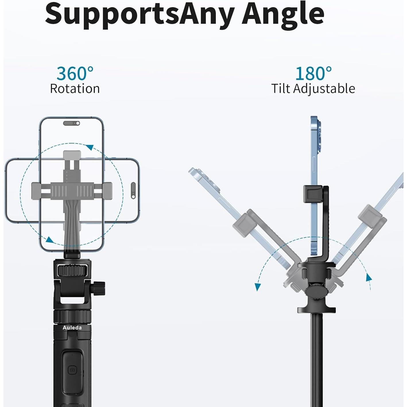 Trípode Extensible Auleda 70" (177.8 cm) para GoPro y Smartphone
