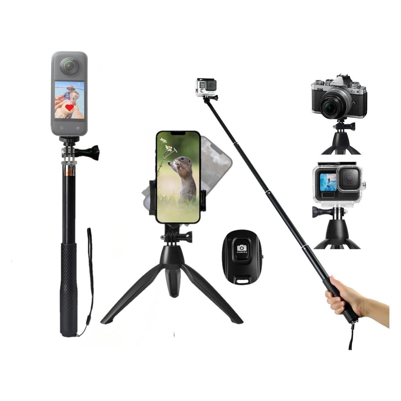 Palo de Selfie Extensible 88.9 cm NEWYIHOKJ con Trípode y Control Remoto